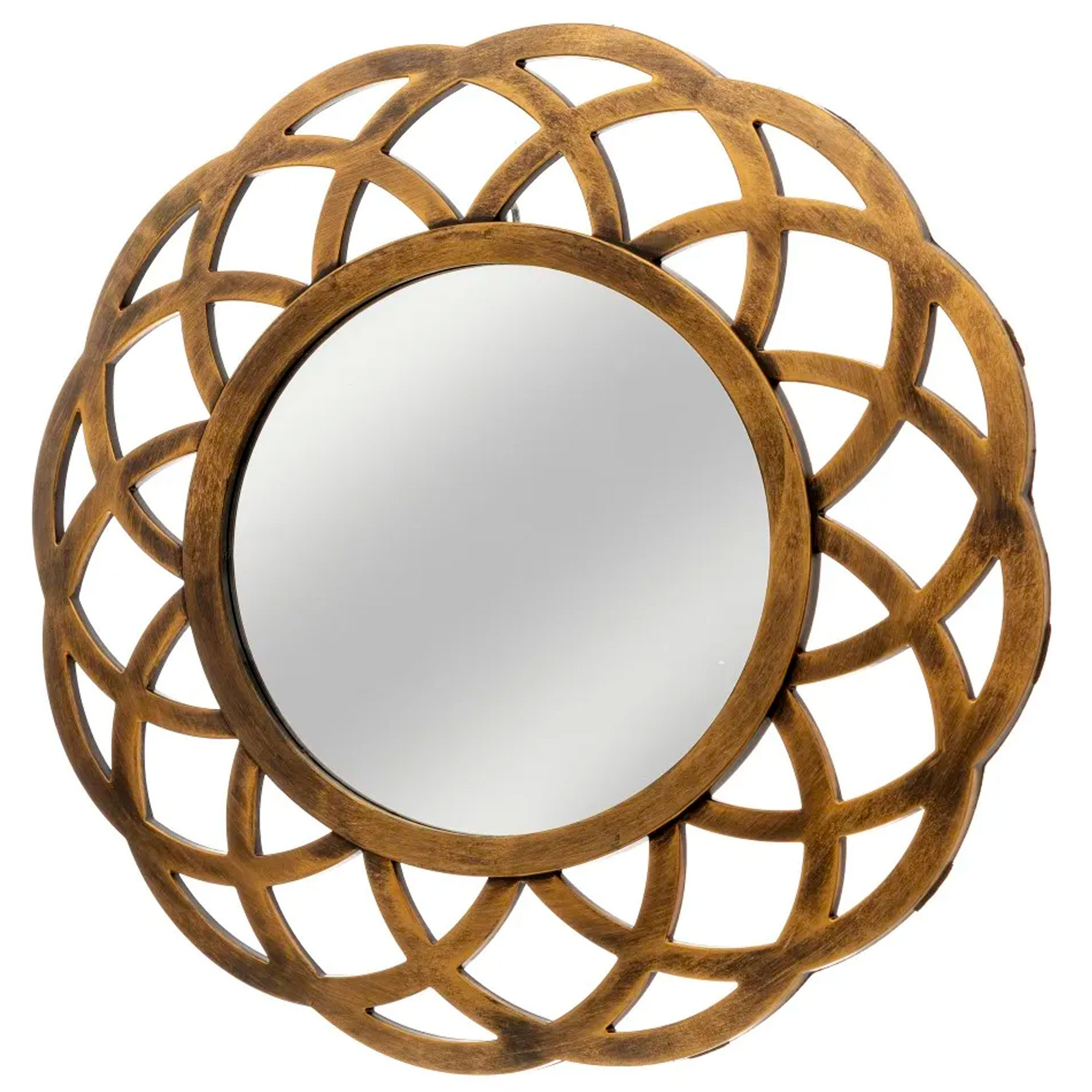 Miroir rond polypropylène doré 40x2x40cm, WADIGA