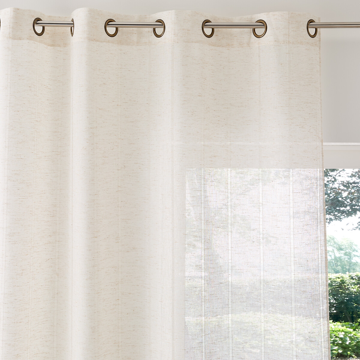 Rideaux Voilage 65 x 75 cm à Oeillet Semi-Transparent en Effet Lin, Moderne Décorations D'Intérieur, Filtrage de Lumière, Léger, Rideau Semi-Transparent Intérieurs pour Chambre Maison, Blanc Rideaux Voilage 65 x 75 cm à Oeillet Semi-Transparent en Effet Lin, Moderne Décorations D'Intérieur, Filtrage de Lumière, Léger, Rideau Semi-Transparent Intérieurs pour Chambre Maison, Blanc