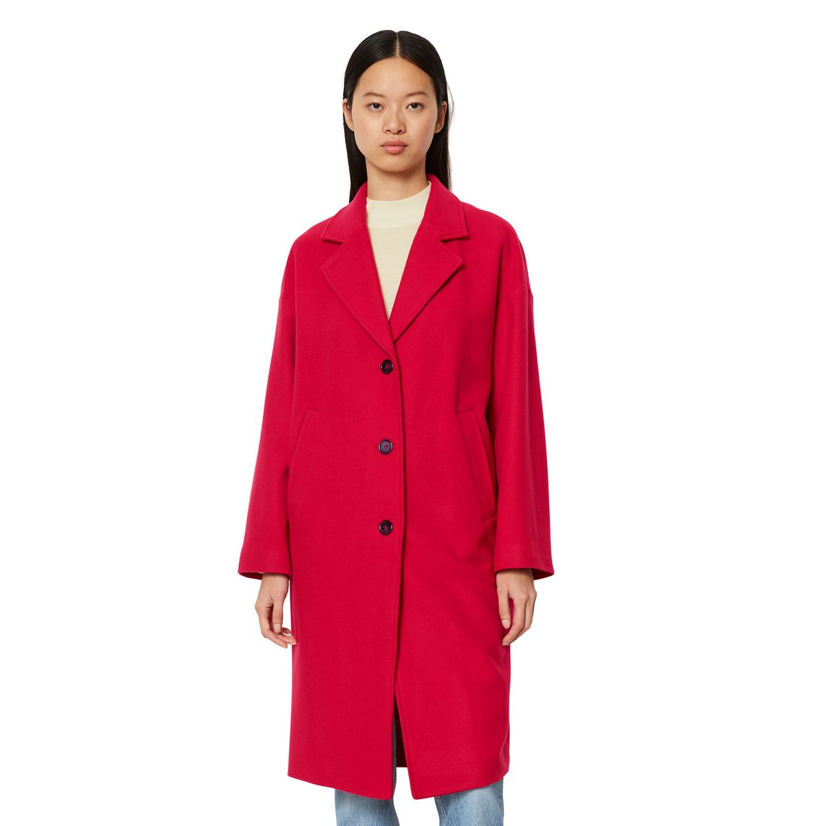 Manteau laine hot sale bordeaux femme