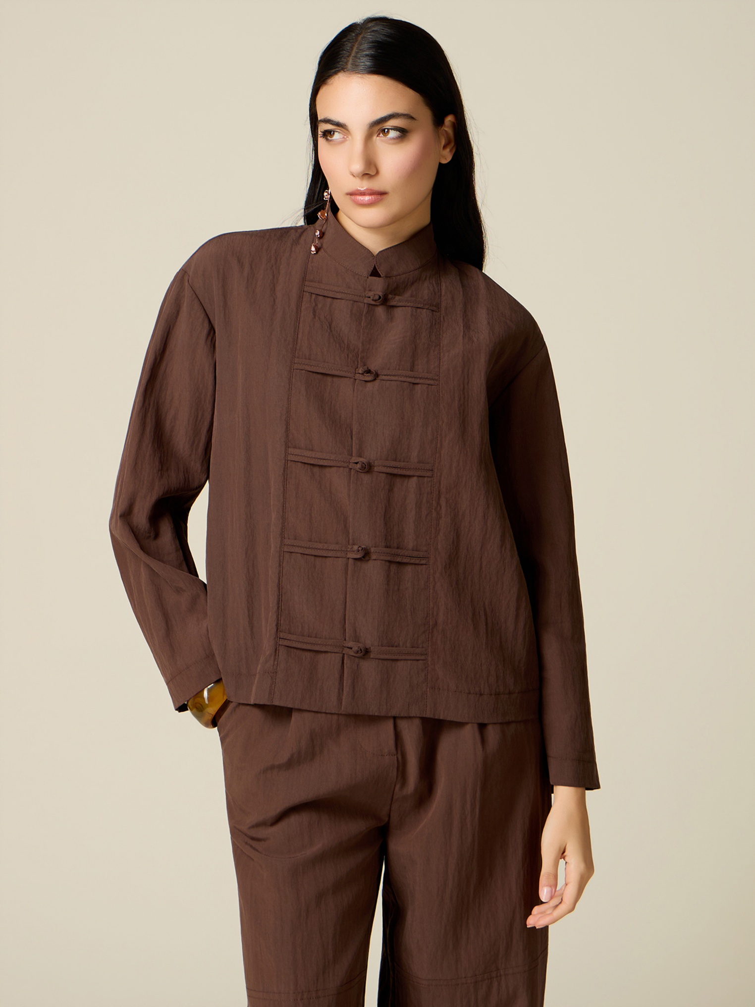 Veste déstructurée avec brandebourgs, OLTRE
