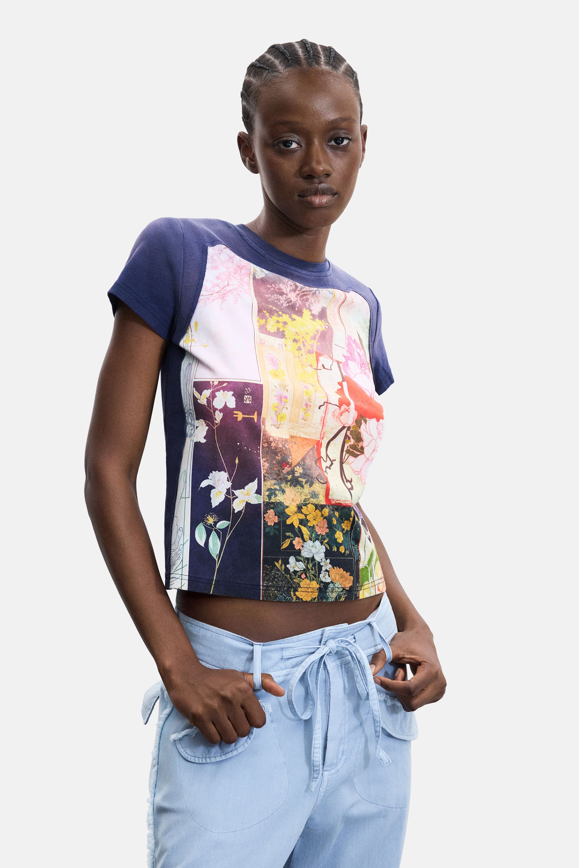 T-shirt imprimé 100 % coton, DESIGUAL