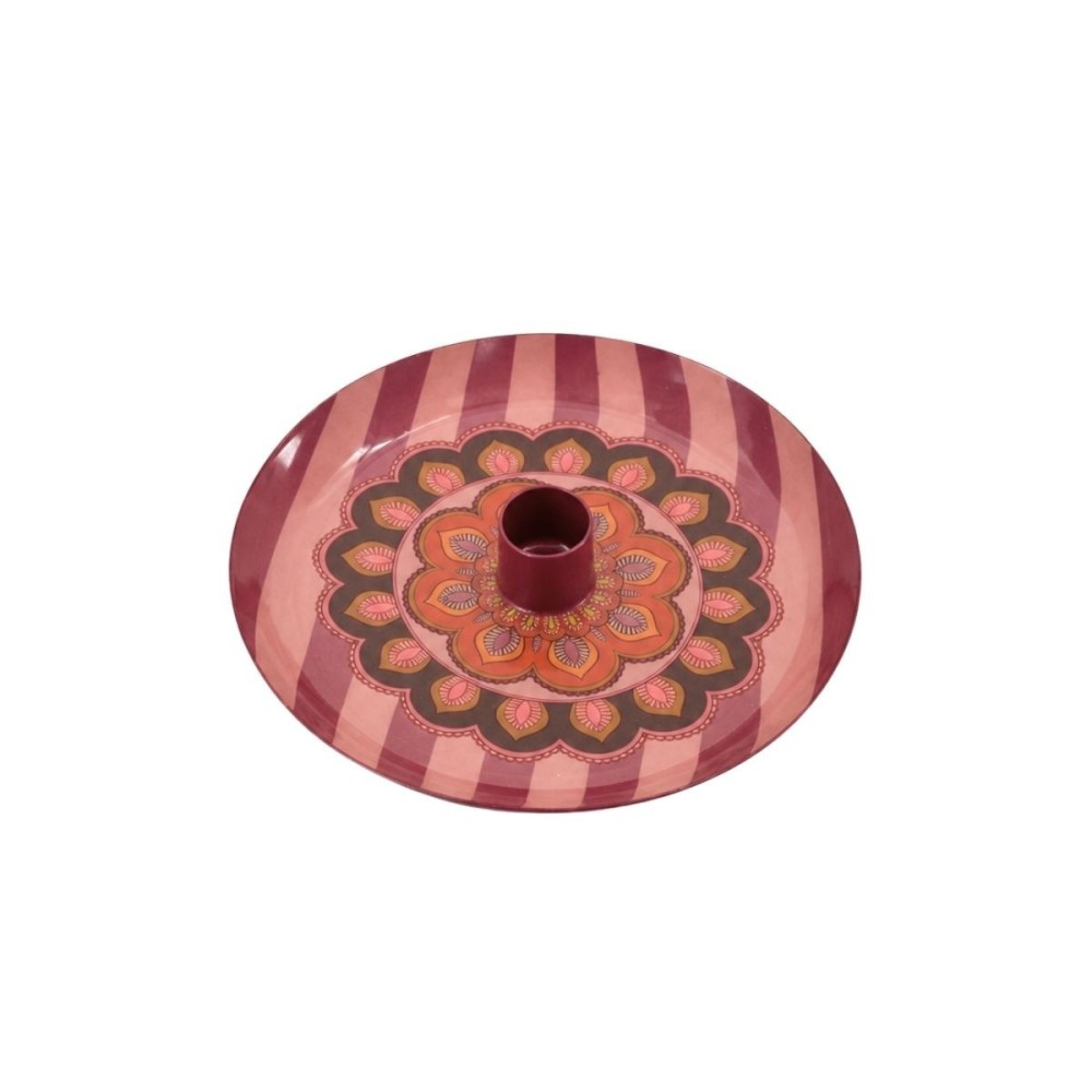 Bougeoir en métal laqué imprimé, HASHTAG DECO