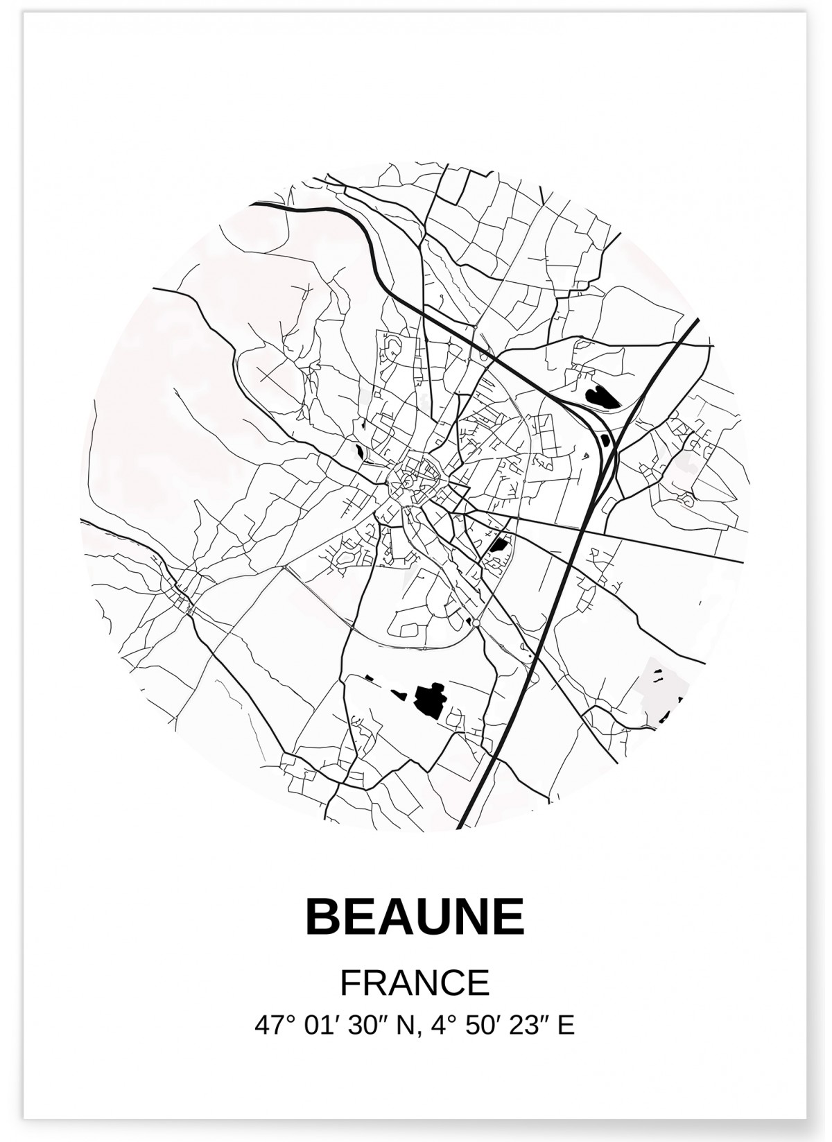 Affiche Carte Beaune, L'AFFICHERIE
