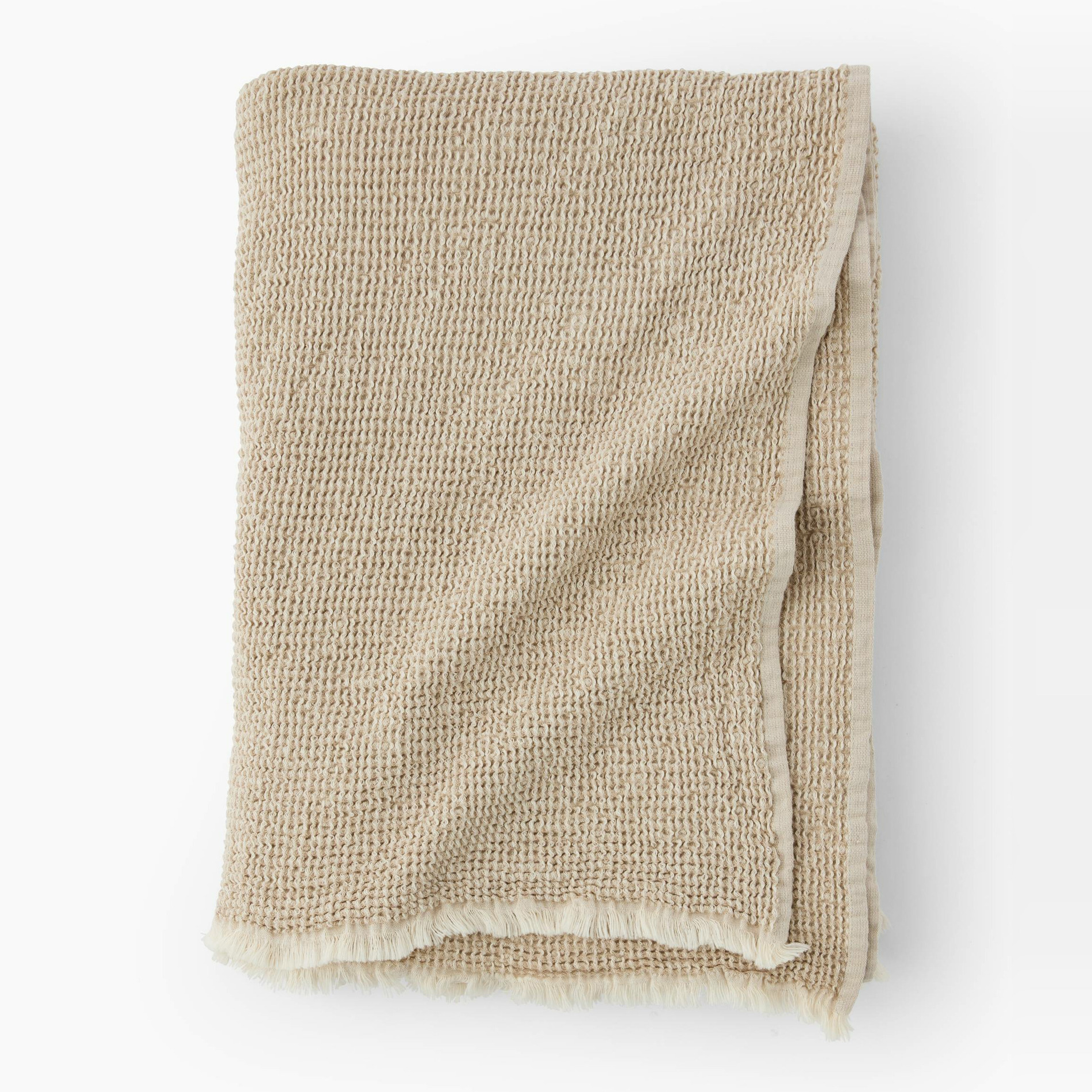Fouta nid d'abeille, 100x180cm, 100% coton bio, MONOPRIX