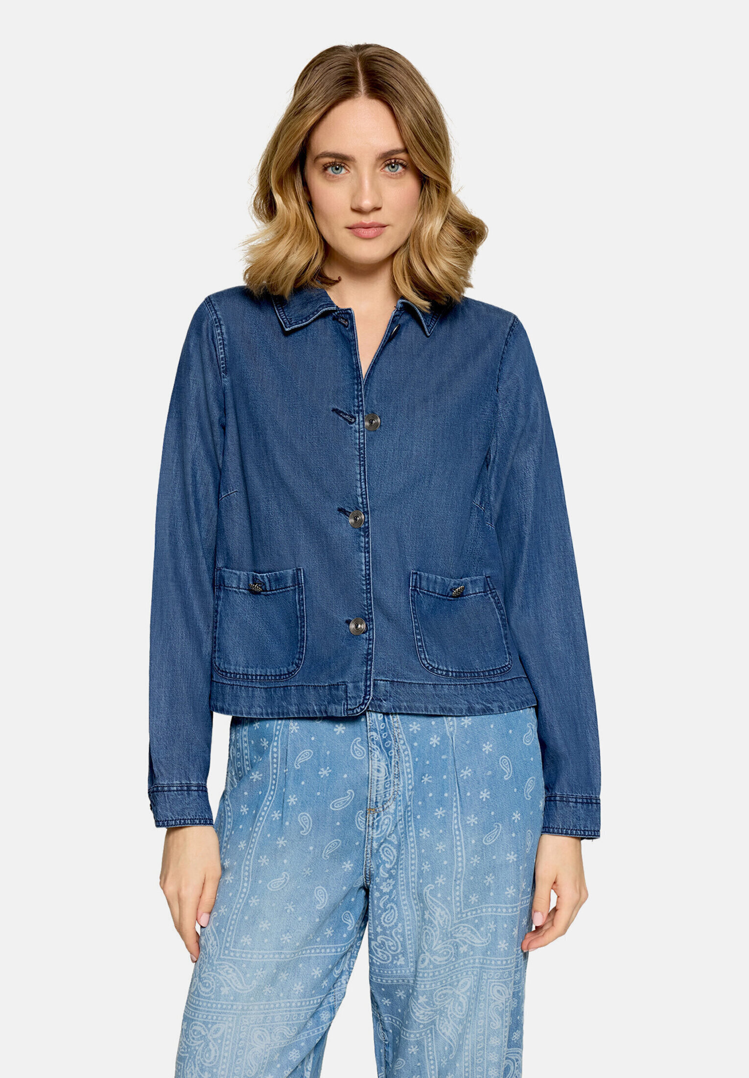Veste en jean à poches plaquées, CARTOON
