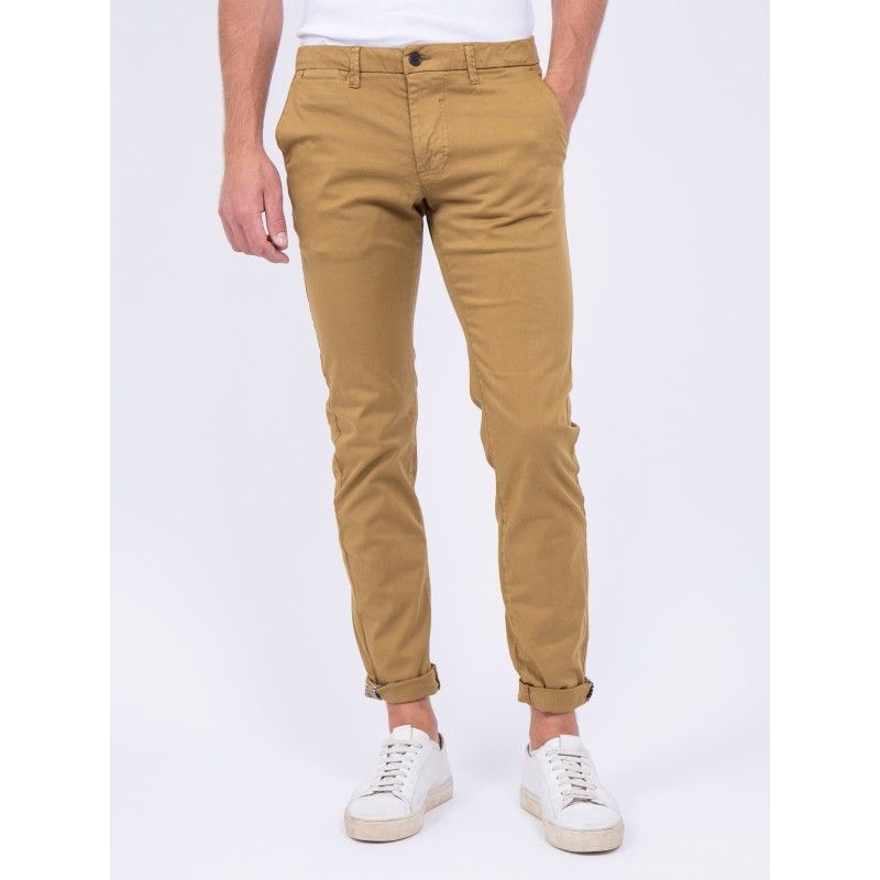 Pantalon beige store foncé homme