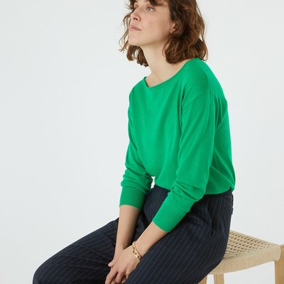 Pull col bateau, maille fluide LA REDOUTE COLLECTIONS