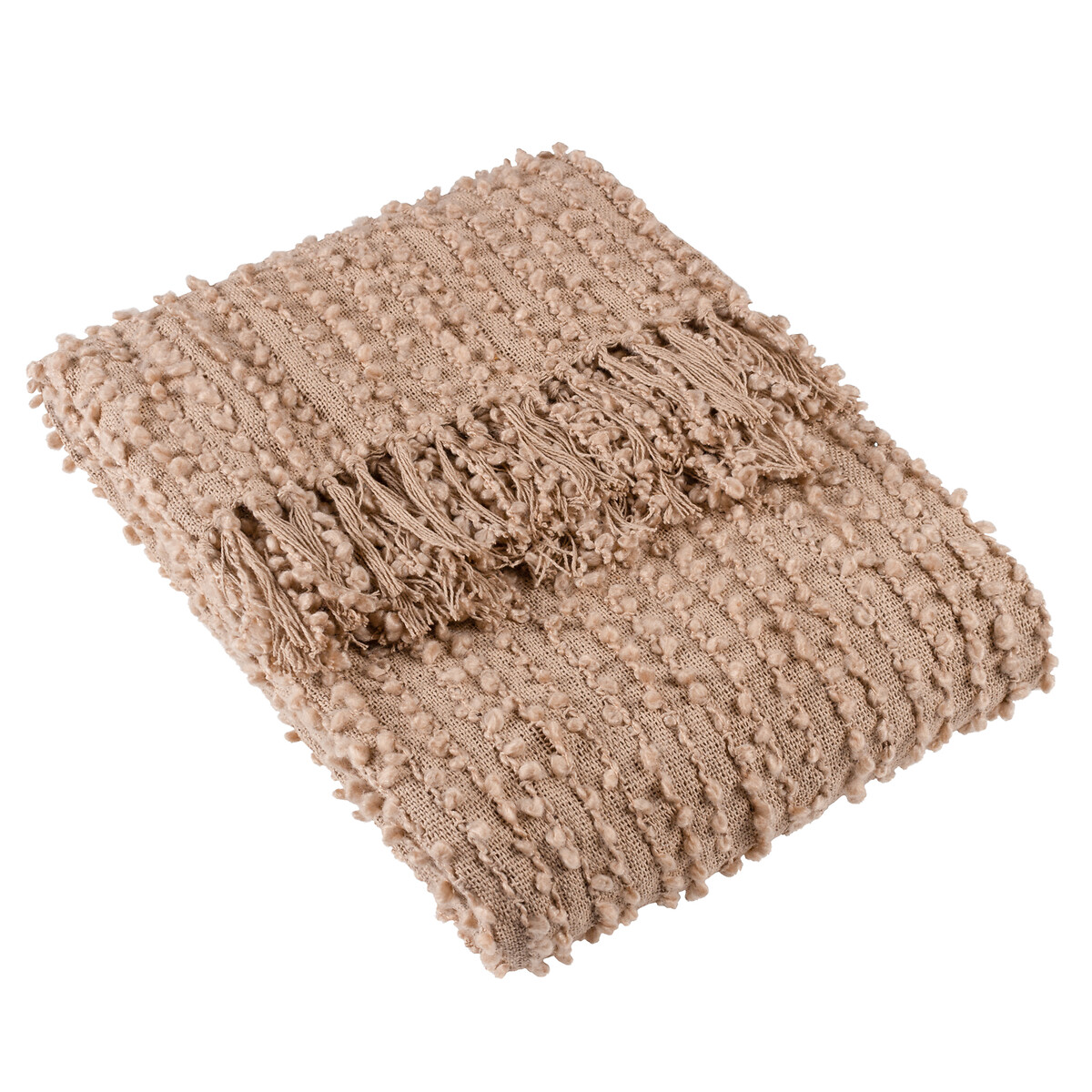 Arvo Linear Boucle Yarn Fringed Throw 130x180cm, HÖEM