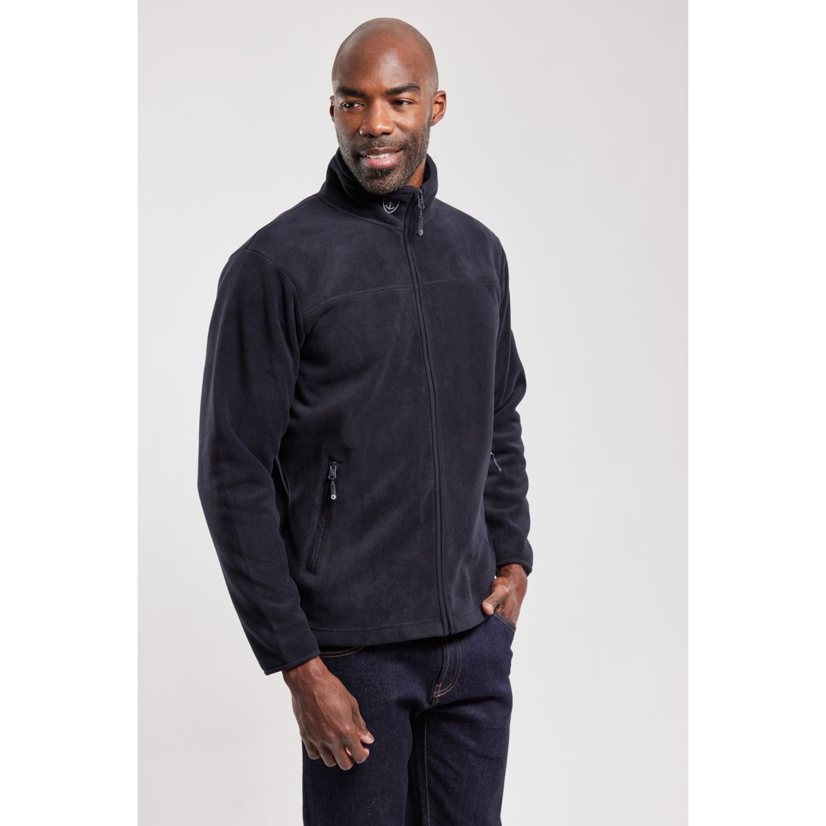 Veste Polaire Zippée Akademiks Homme Taille L Couleur Crème - Occasion Très Bon état - Style Décontracté