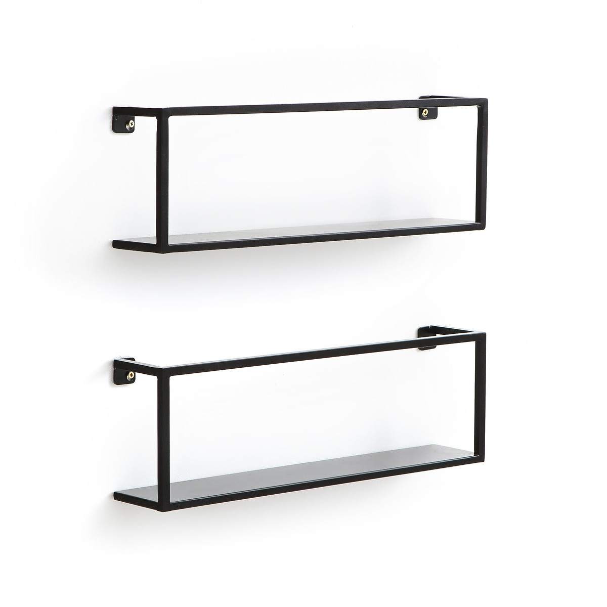 Set of 2 Hiba Metal Wall Shelves, L50cm