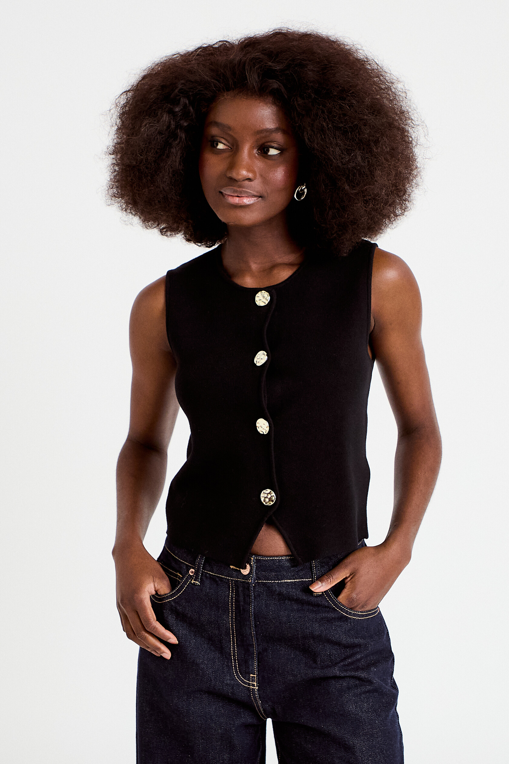Gilet sans manches cropped, CACHE CACHE