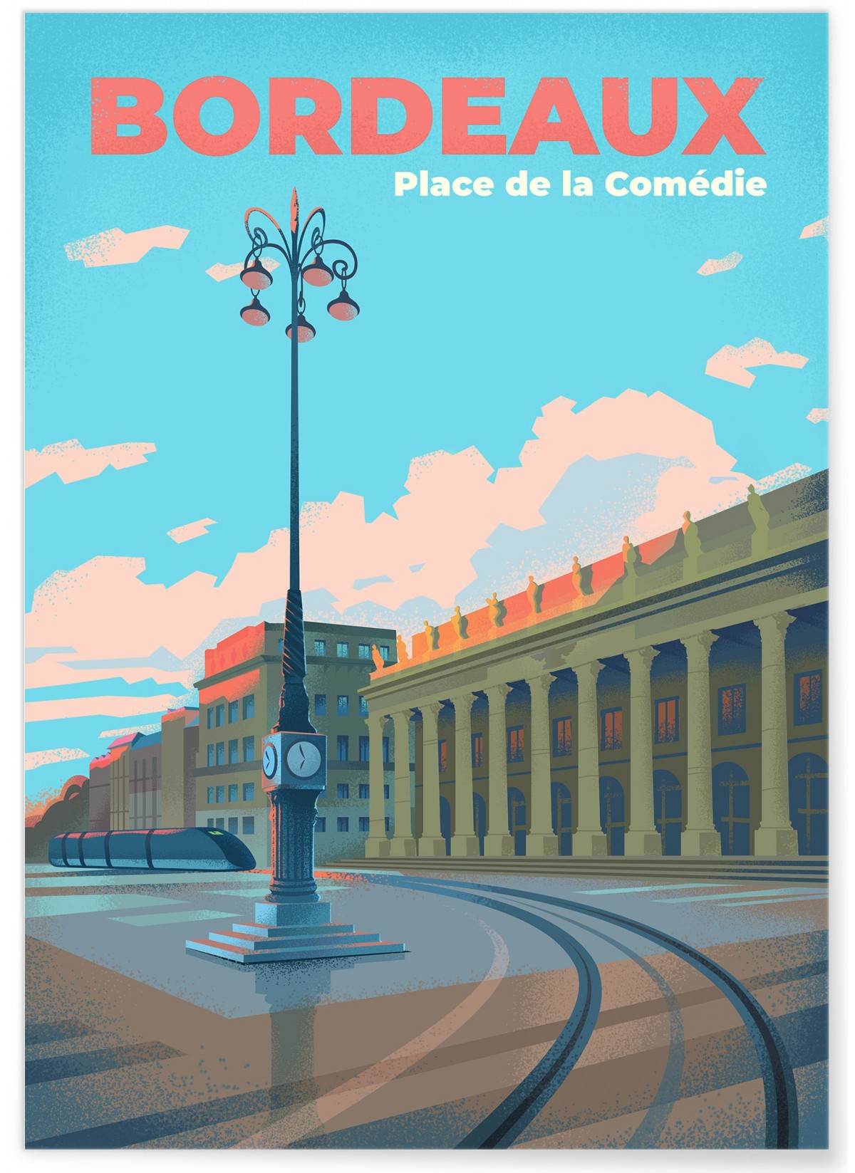 Affiche ville Bordeaux - Place de la Comédie, L'AFFICHERIE