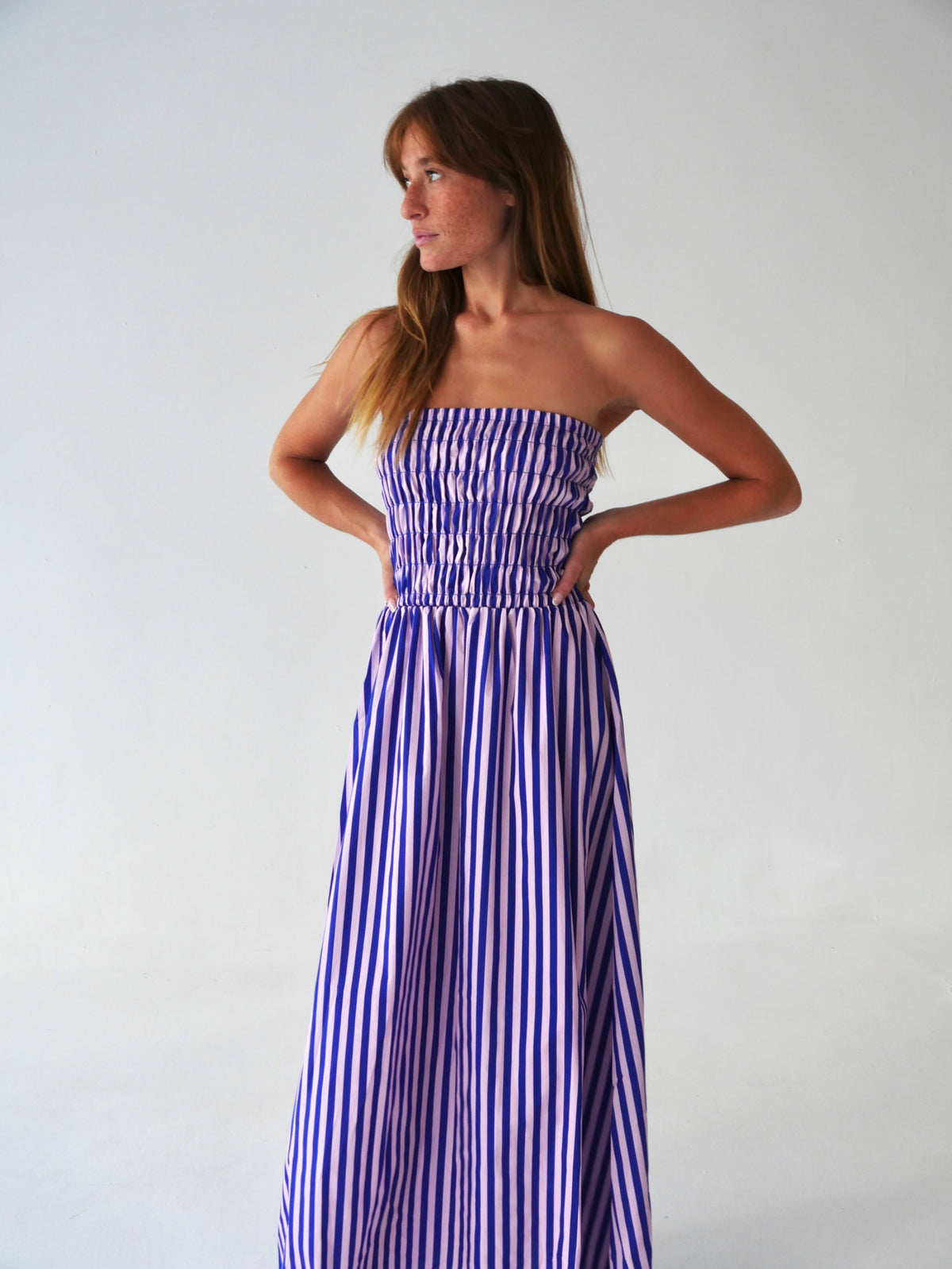 Robe longue bustier rayée EMILY, MINDTRAVELER