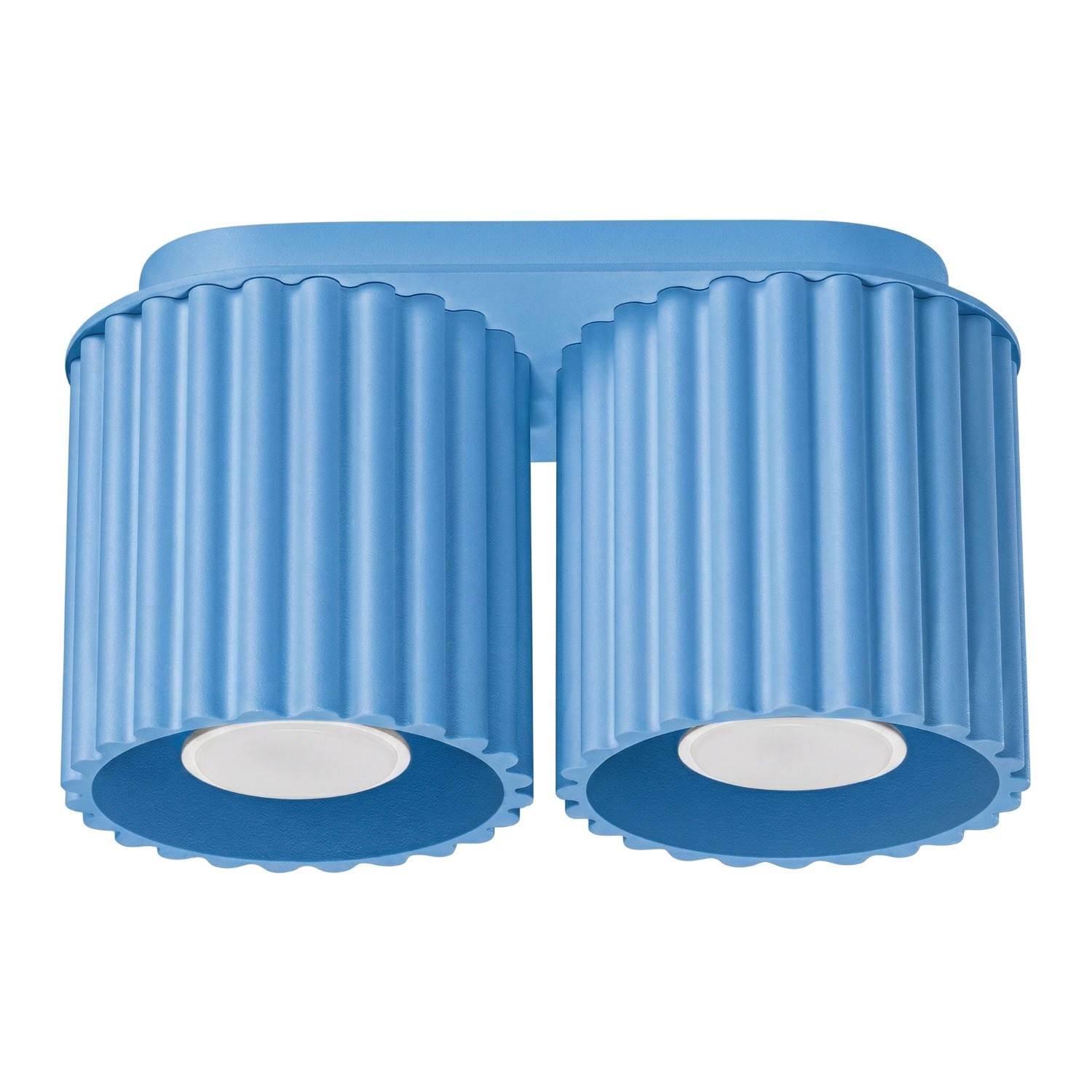 Plafonnier Aluminium Bleu GU10 2 AURA, EDEN