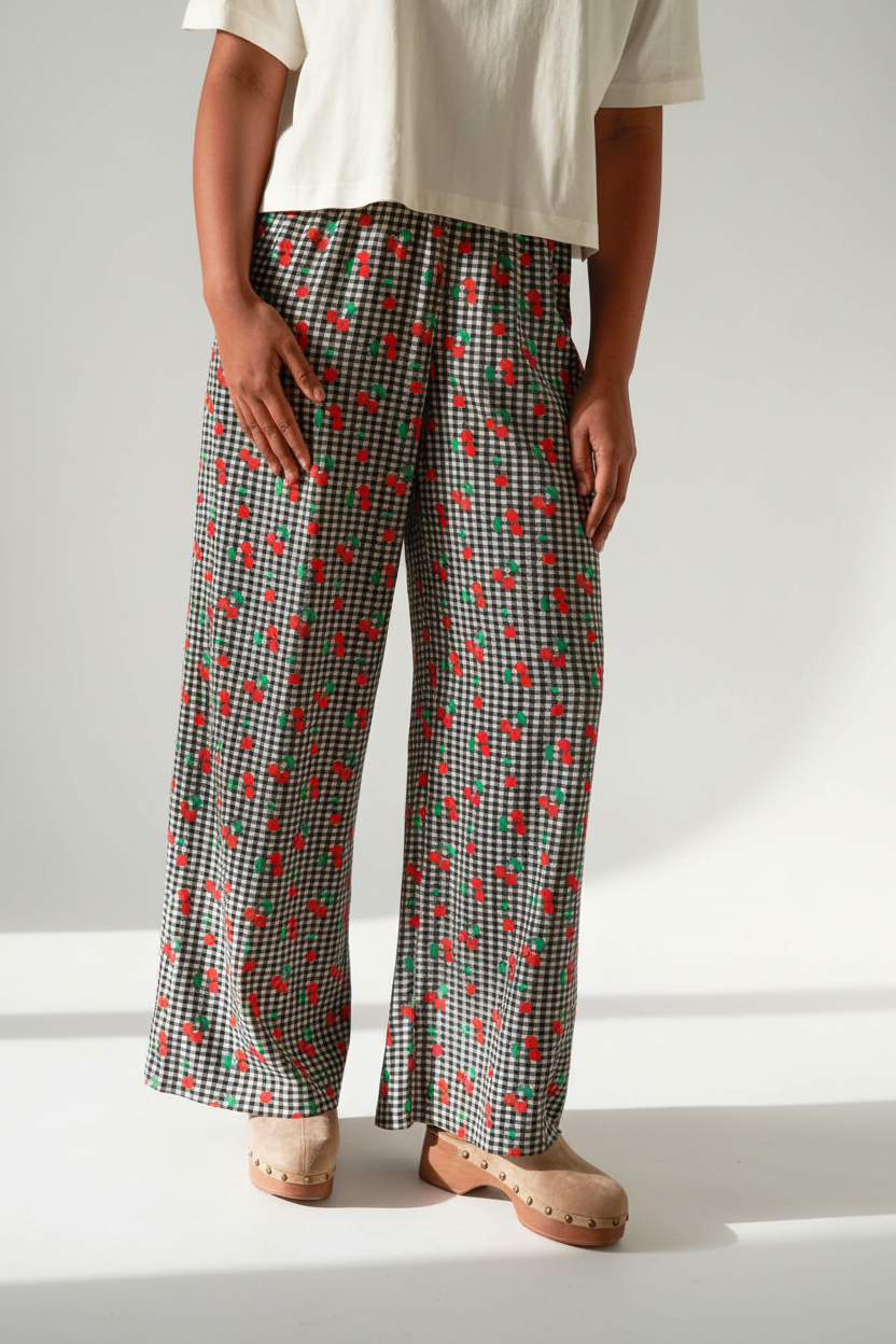 Pantalon fluide viscose imprimé, WE ARE JOLIES