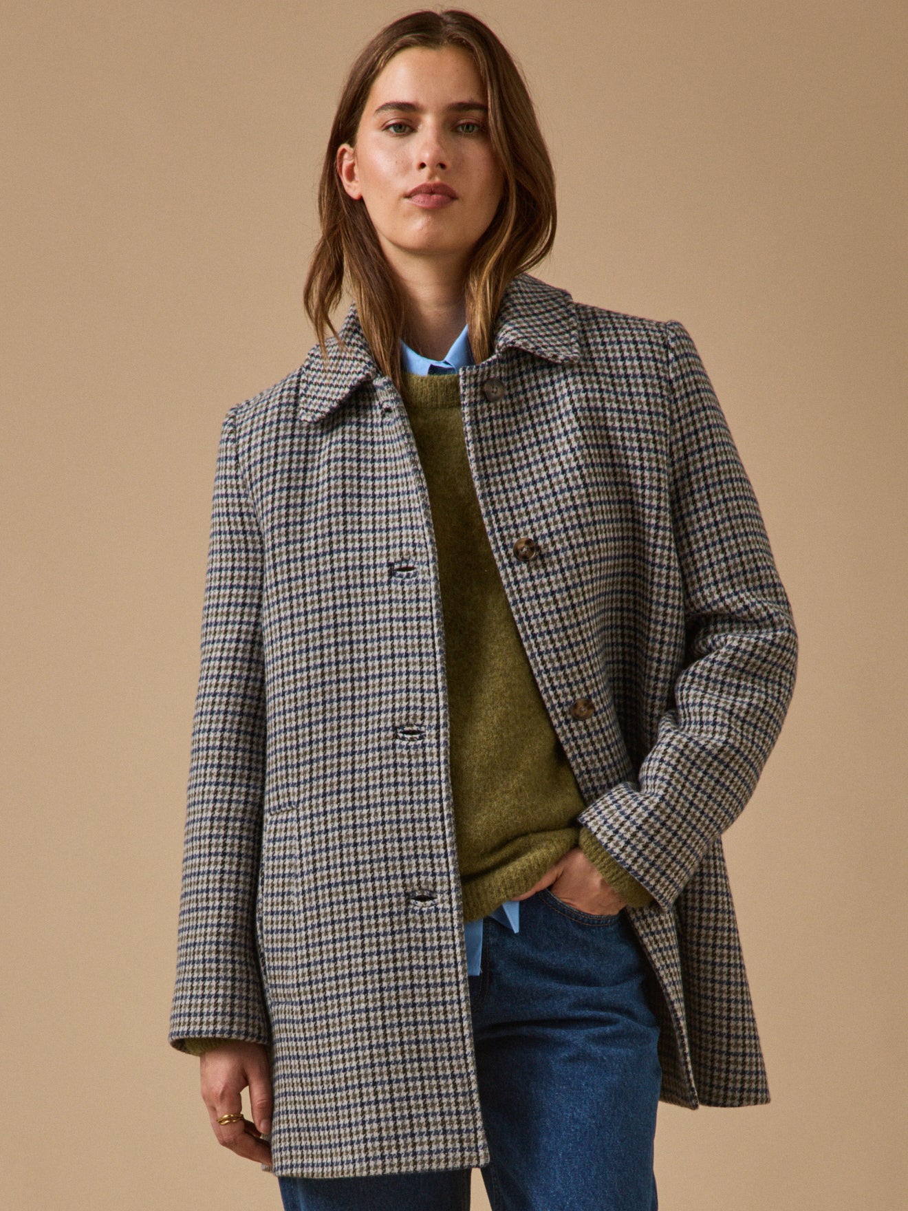 Manteau lainage pied-de-poule, CYRILLUS