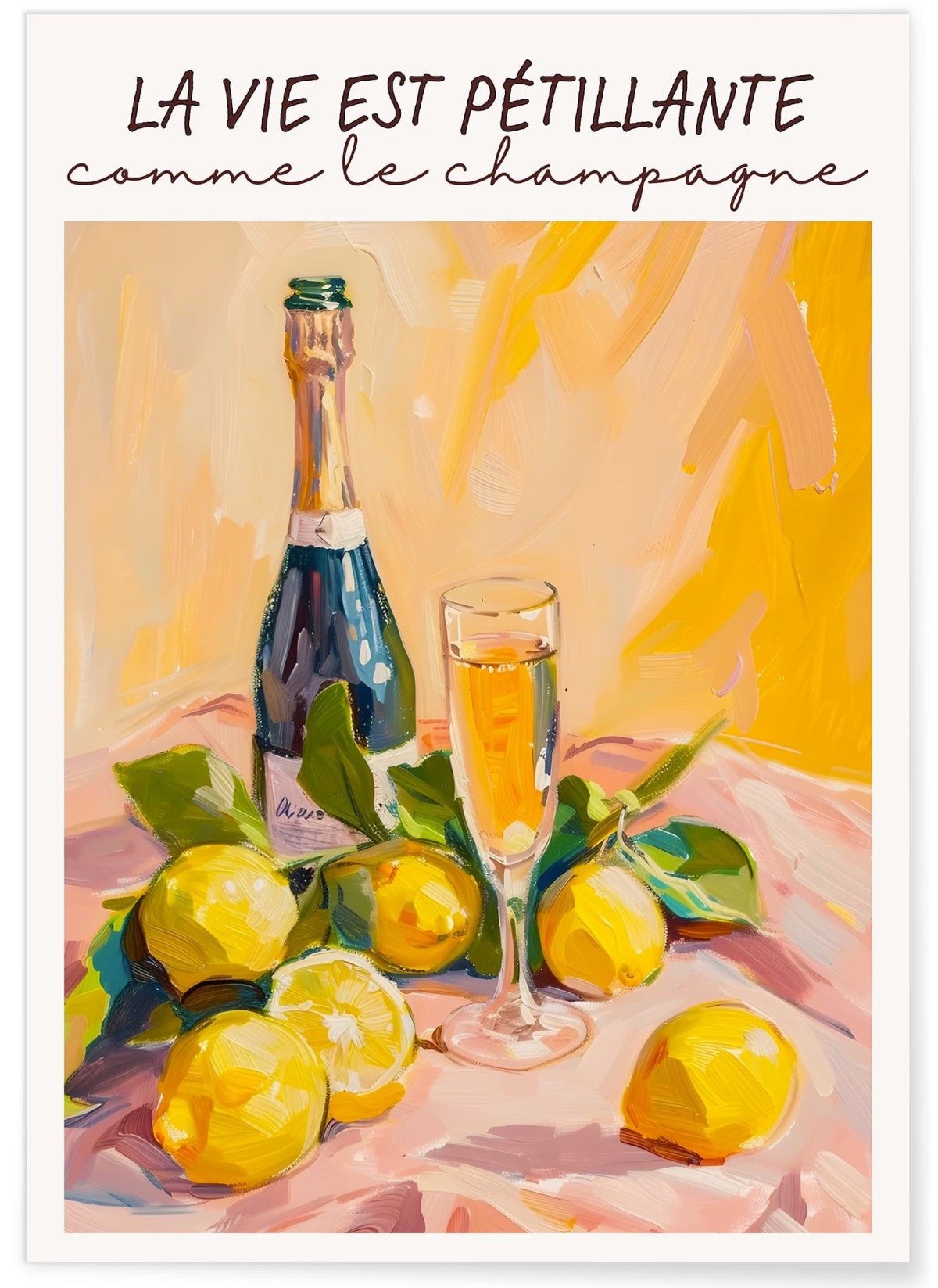 Affiche Champagne et citrons, L'AFFICHERIE