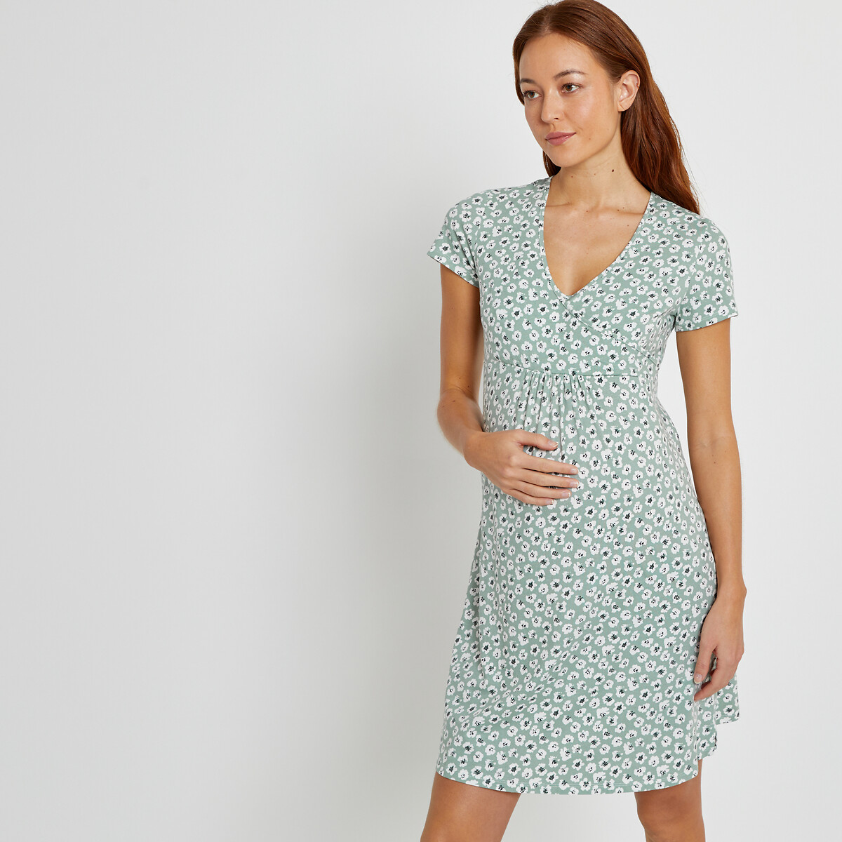 Floral Cotton Maternity Nightdress