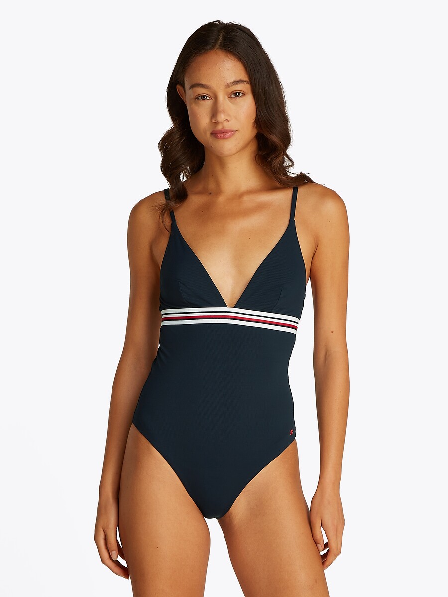 Maillot de bain 1 pièce TH Global stripe, TOMMY HILFIGER