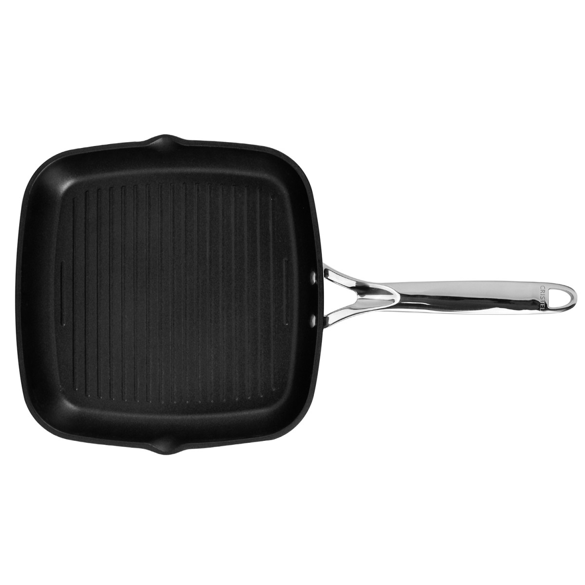 Gril carré en aluminium antiadhésif 28 cm CASTEL'PRO, CRISTEL