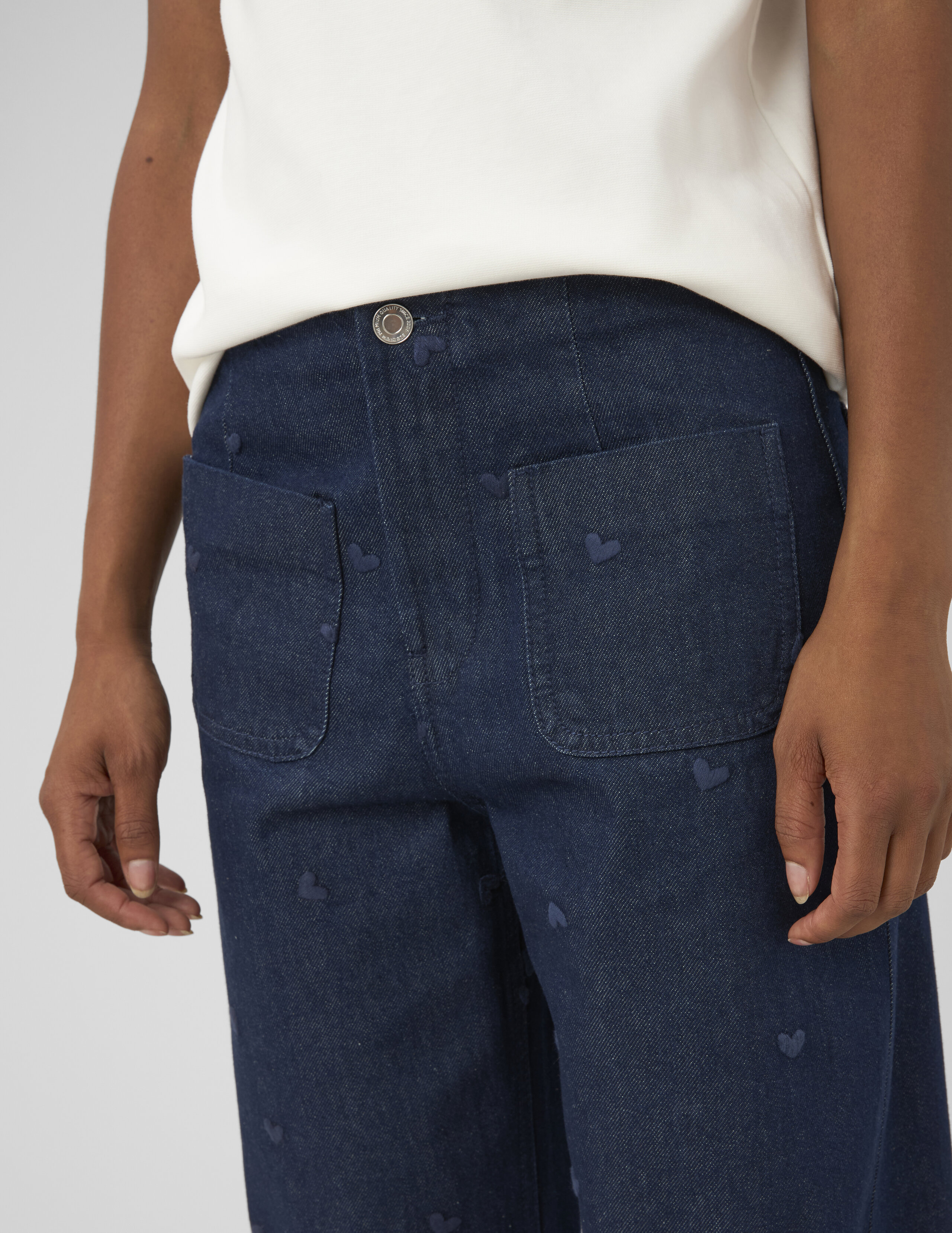 Jean wide leg brodé, BZB