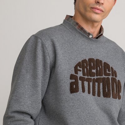 Sweat col rond brodé LA REDOUTE COLLECTIONS