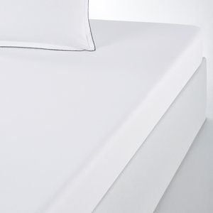 Dojo 100% Cotton Percale 200 Thread Count Fitted Sheet LA REDOUTE INTERIEURS image