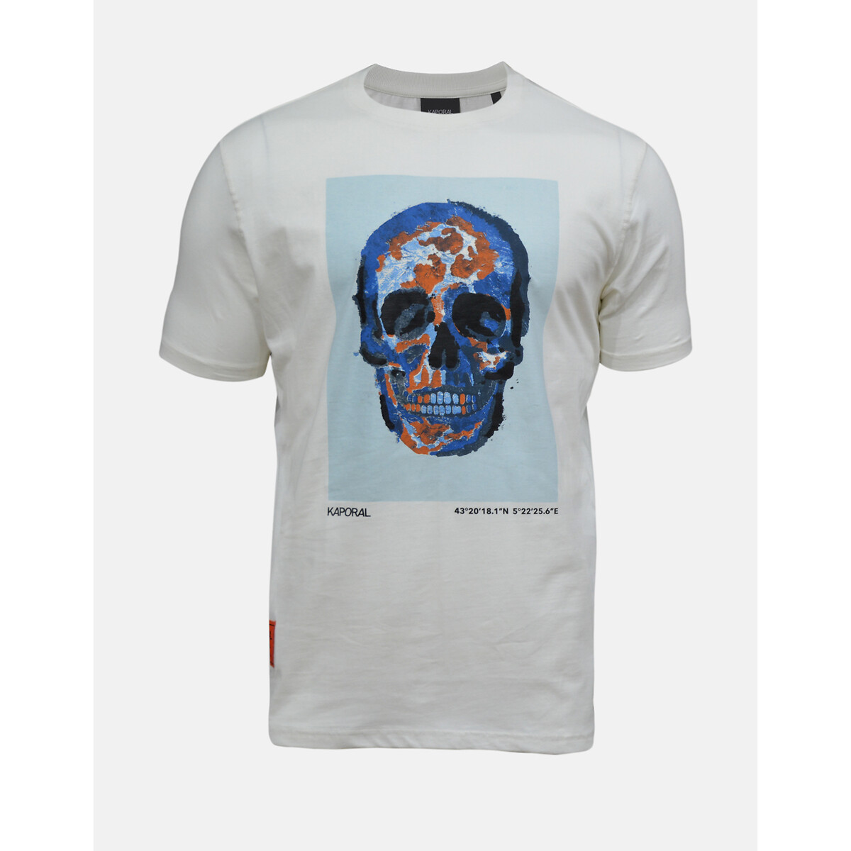 Bilki Skull Print T-Shirt in Cotton with Crew Neck