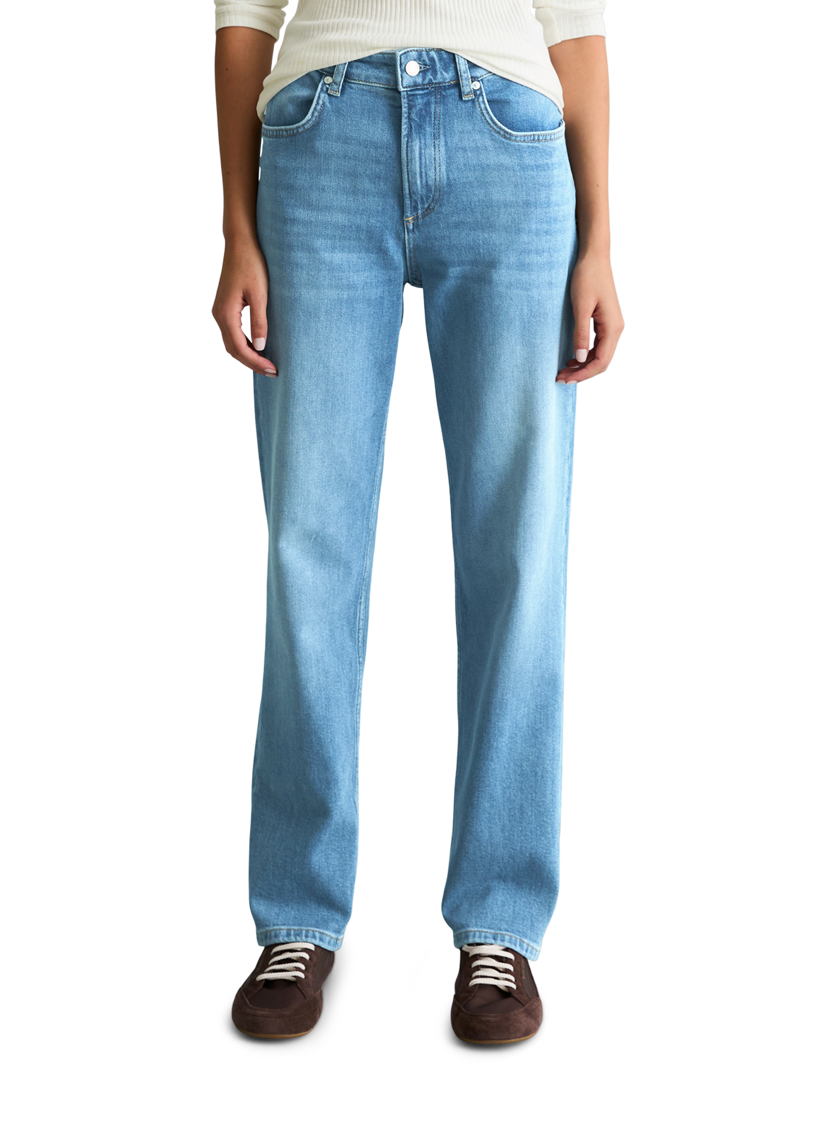 Jeans modèle Olina, coupe droite en coton-lyocell stretch de haute qualité, MARC O’POLO DENIM