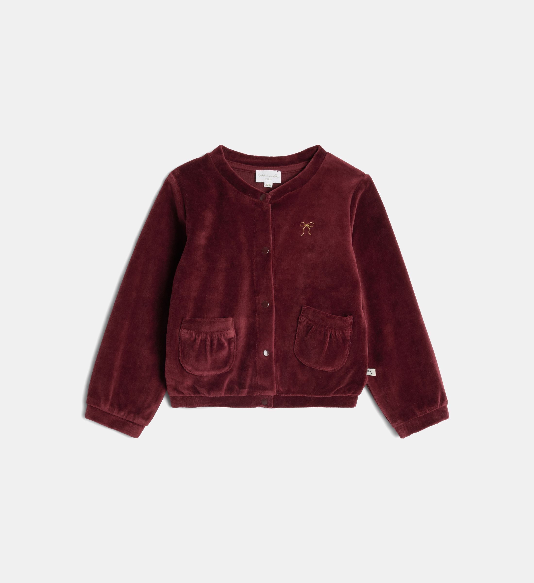 Gilet valou en velours de coton bio, CADET ROUSSELLE