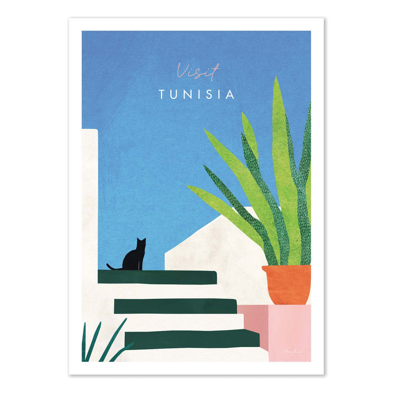 Affiche d'art - Visit Tunisia - Henry Rivers, WALL EDITIONS