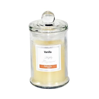 Bougie parfumée dans pot en verre Vanille - 6x11cm WADIGA