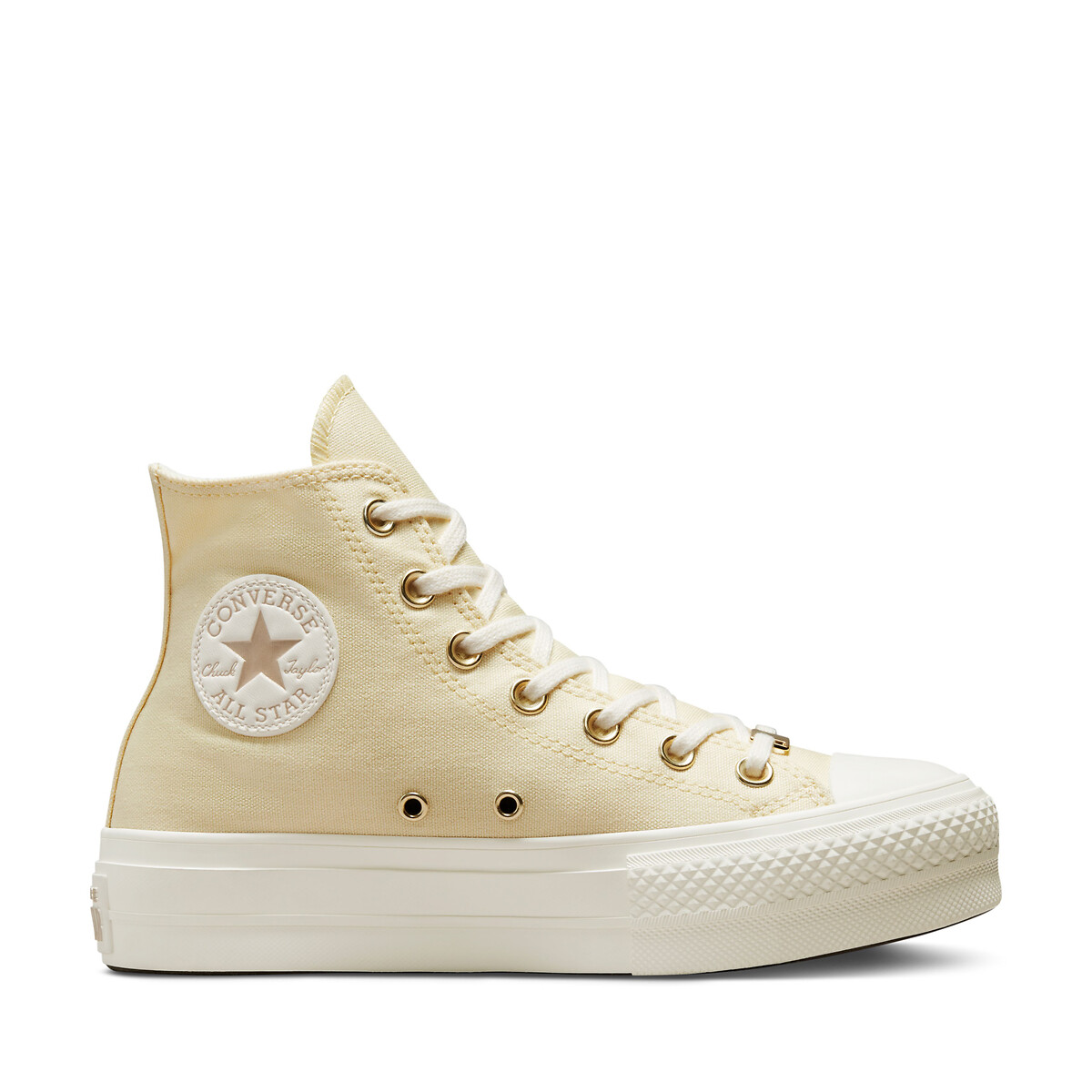 Sneakers chuck taylor lift hi elevator gold gebroken wit Converse | La  Redoute