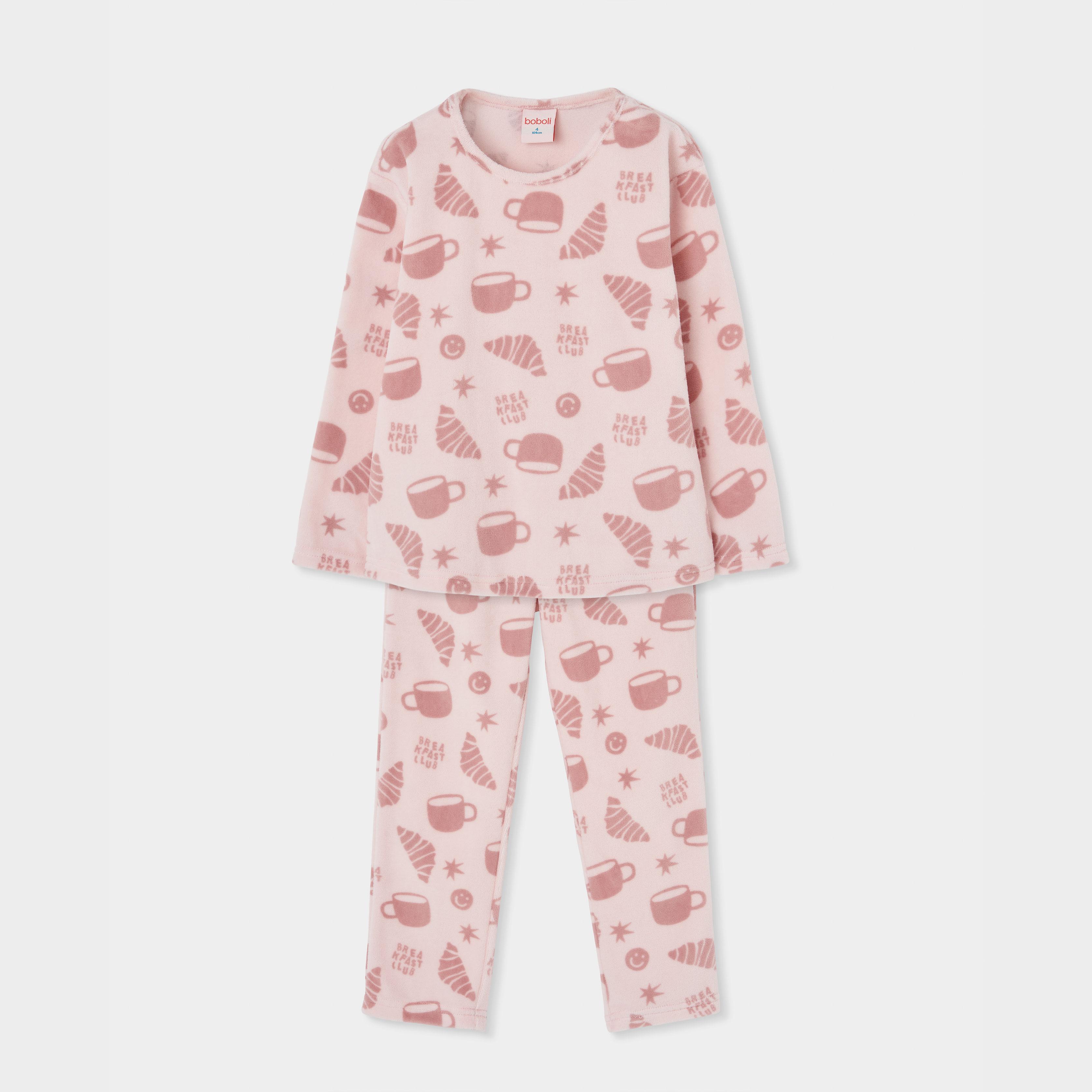 Pyjama fille en molleton imprimé petit-déjeuner, BOBOLI