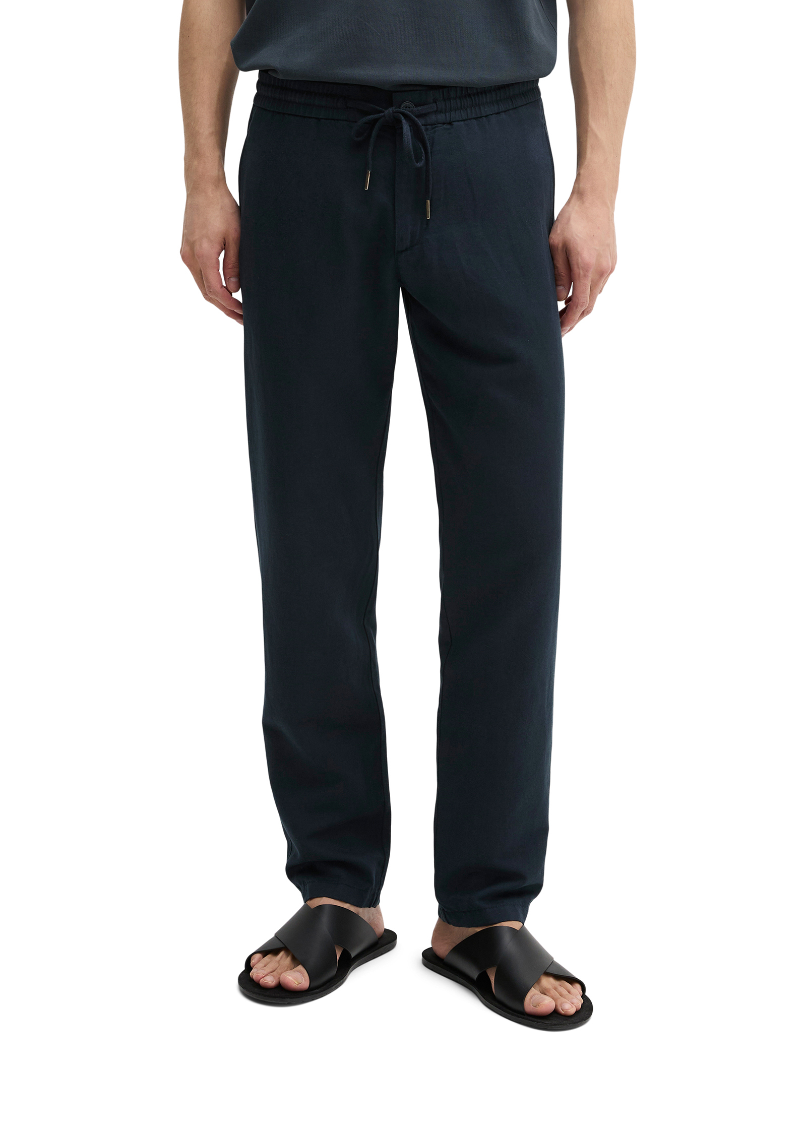 Chino modèle Osby Jogger tapered en mélange de lyocell et de lin, MARC O'POLO