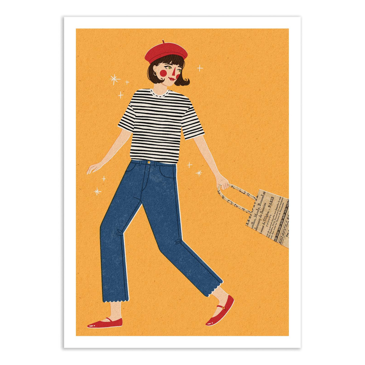 Affiche d'art - French Girl - Julia Leister, WALL EDITIONS