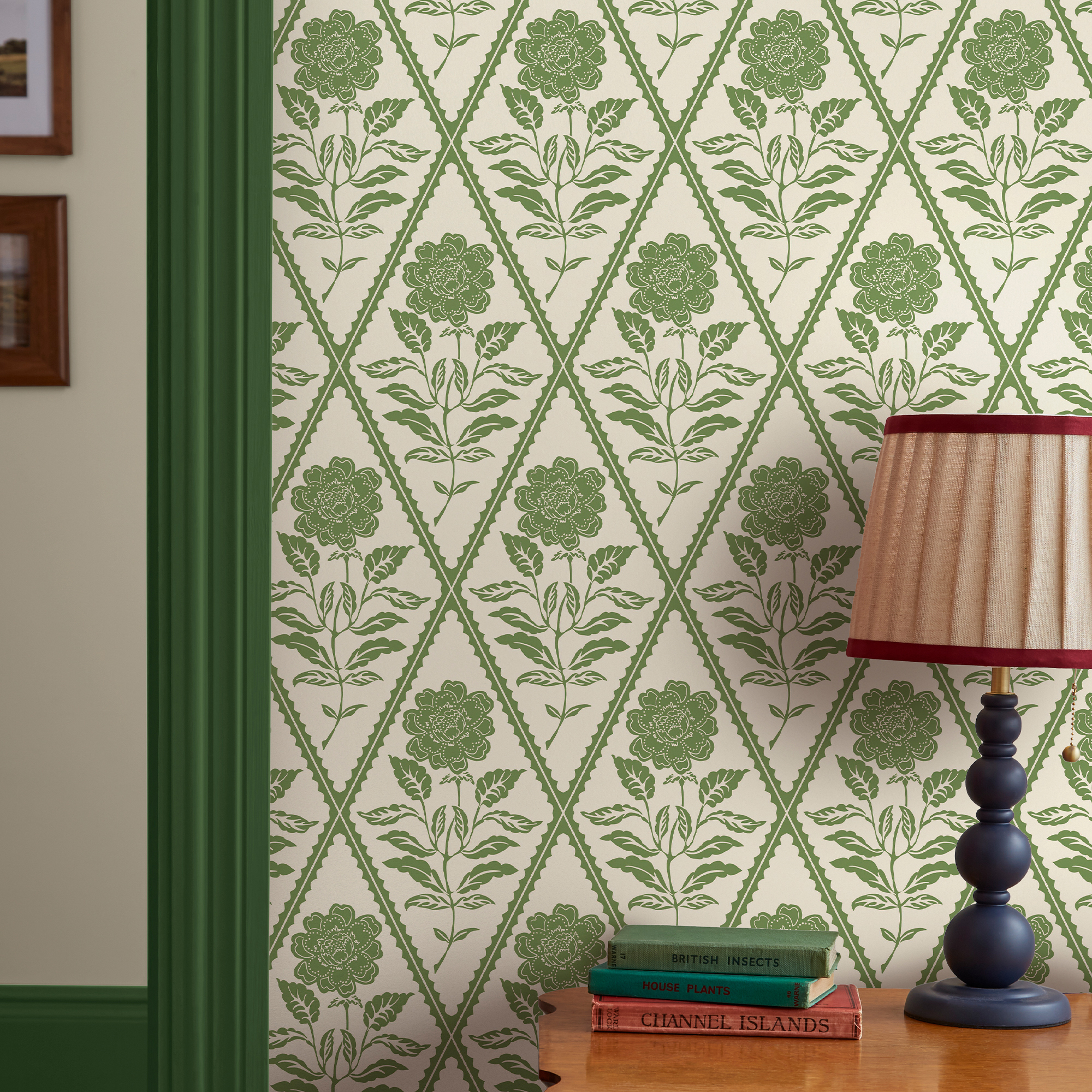 Papier peint Fleurs en trellis, JOULES