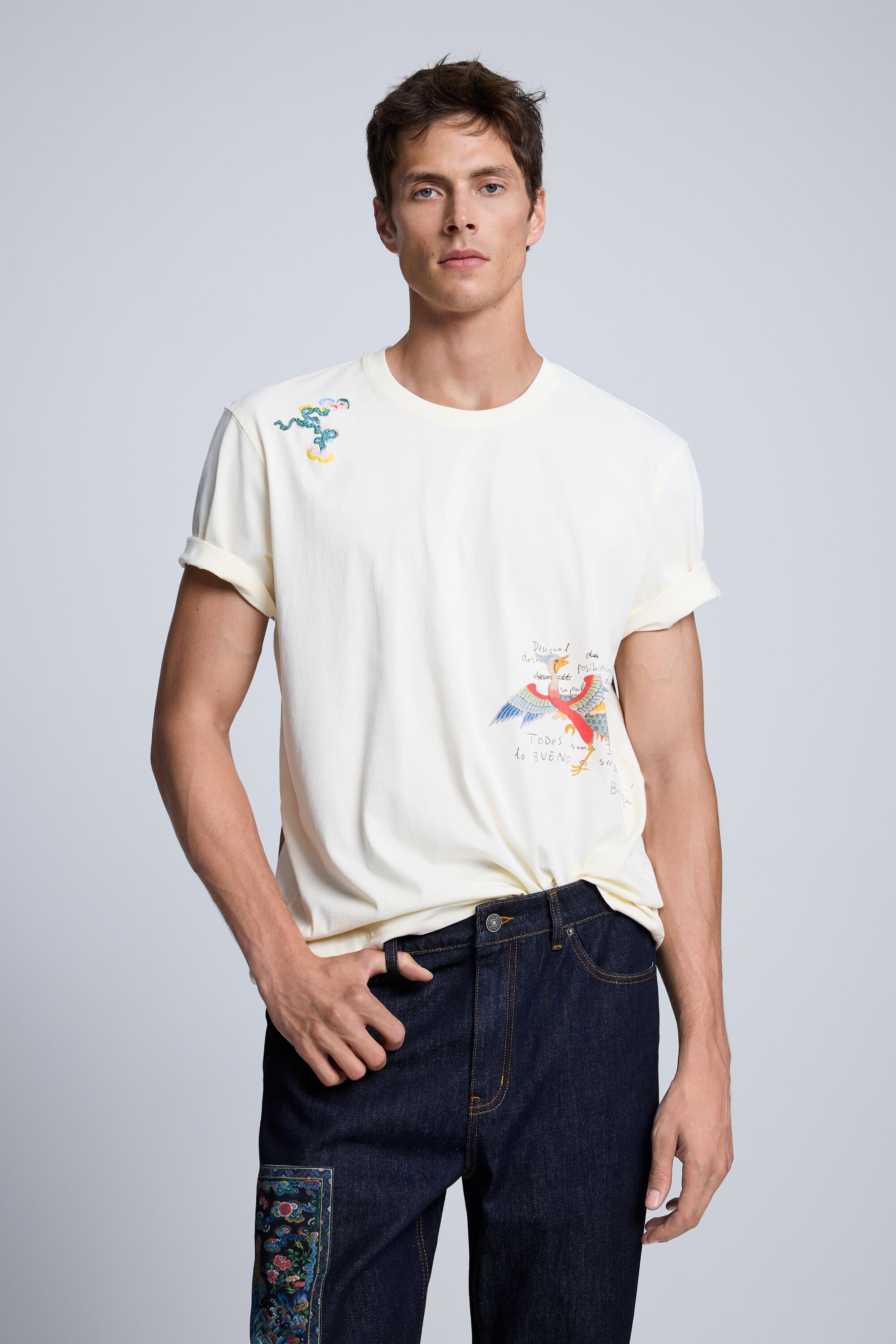 T-shirt brodé, DESIGUAL
