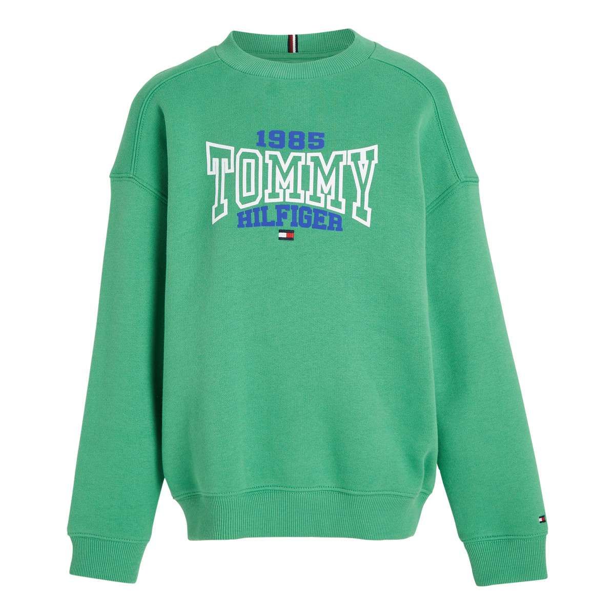 Sweat coton m lang vert Tommy Hilfiger La Redoute