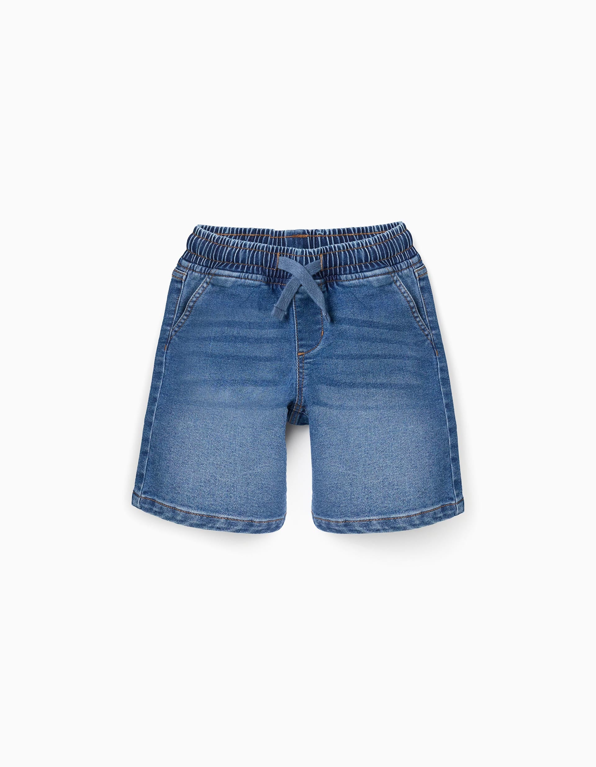 Short midi en jean à enfiler avec cordon, ZIPPY