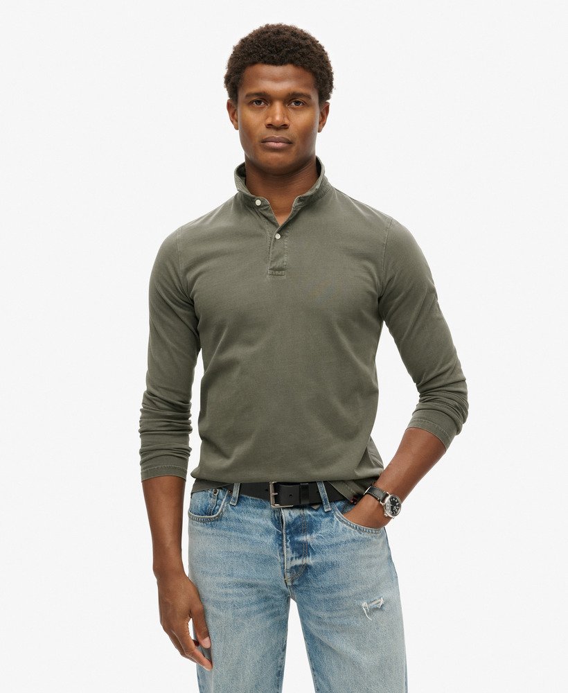 Polo en jersey à manches longues Studios, SUPERDRY