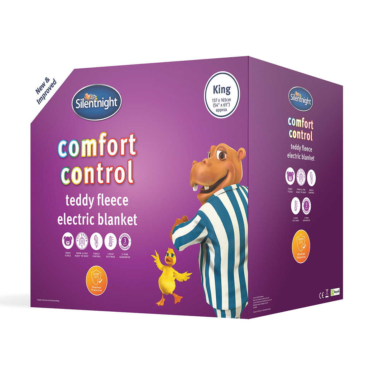 Silentnight Comfort Control Teddy Fleece Electric Blanket