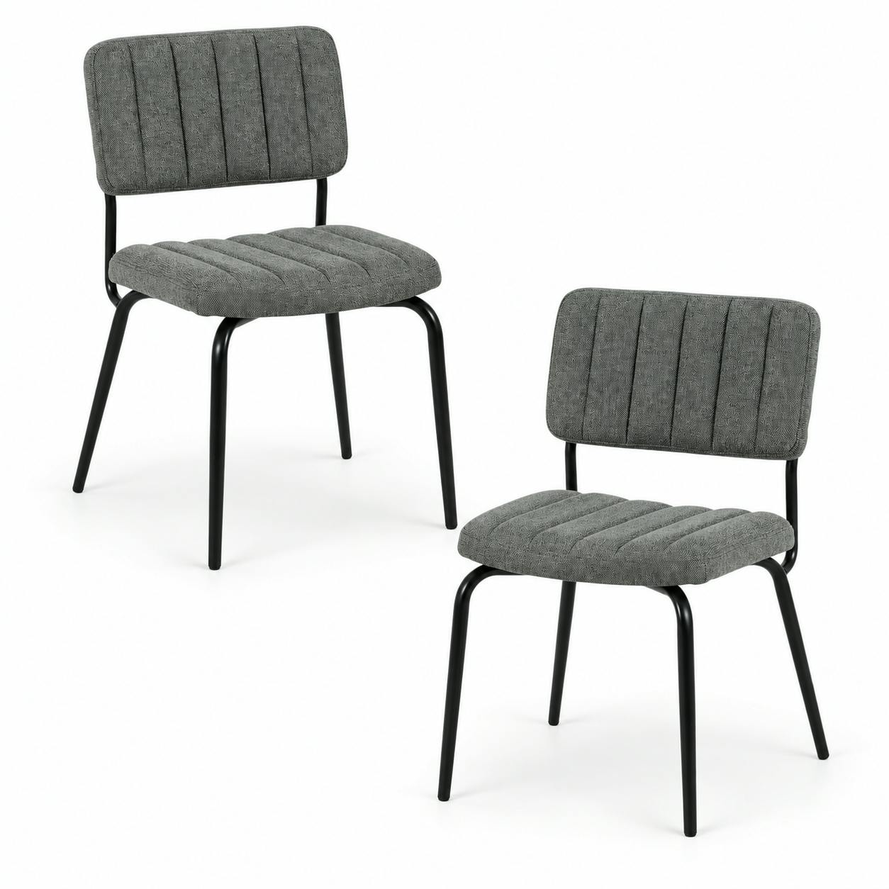 Chaise en tissu design vintage (lot de 2) FAIRLIE, PIER IMPORT