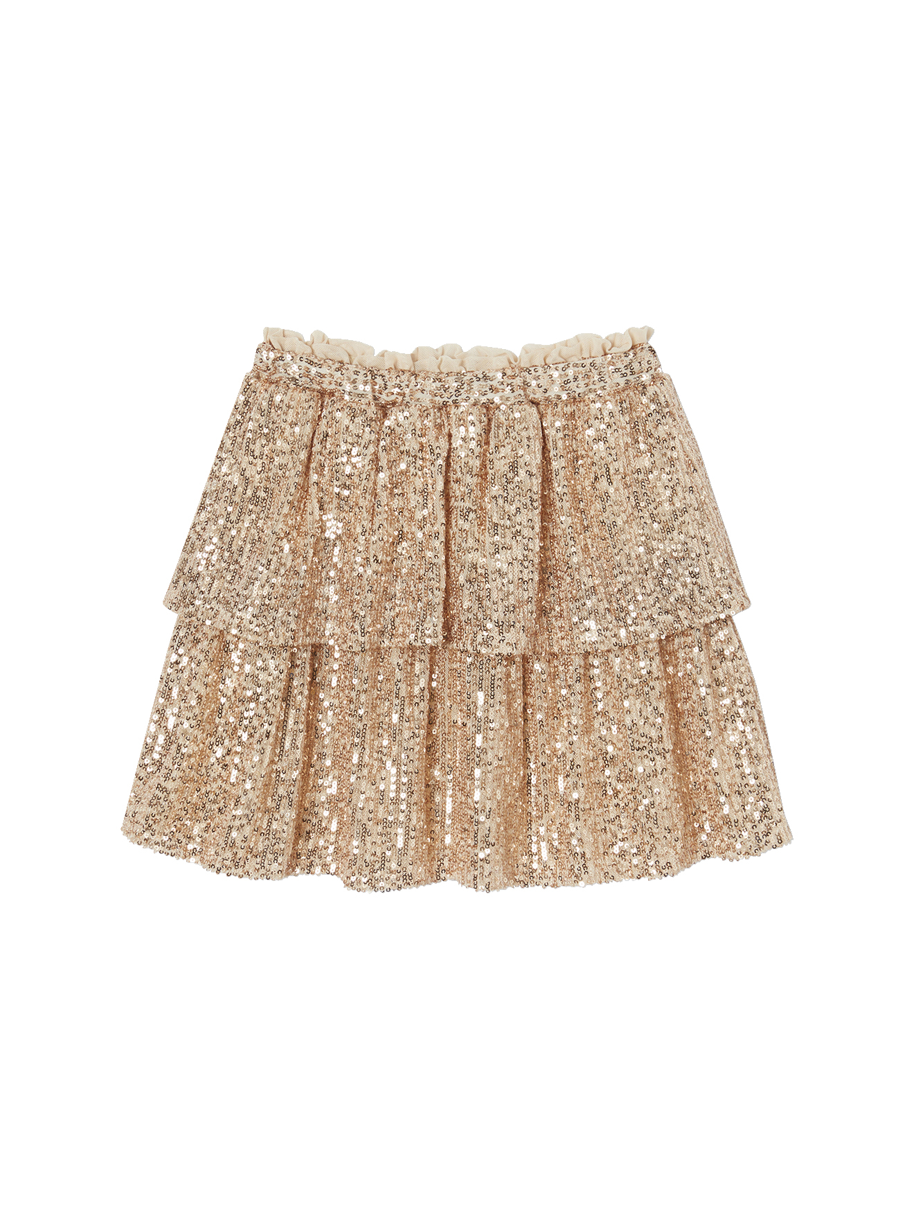 Jupe à volants en sequins Noël, VERTBAUDET