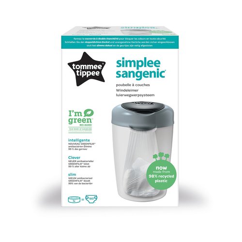 Poubelle à couches simplee sangenic blanc Tommee Tippee