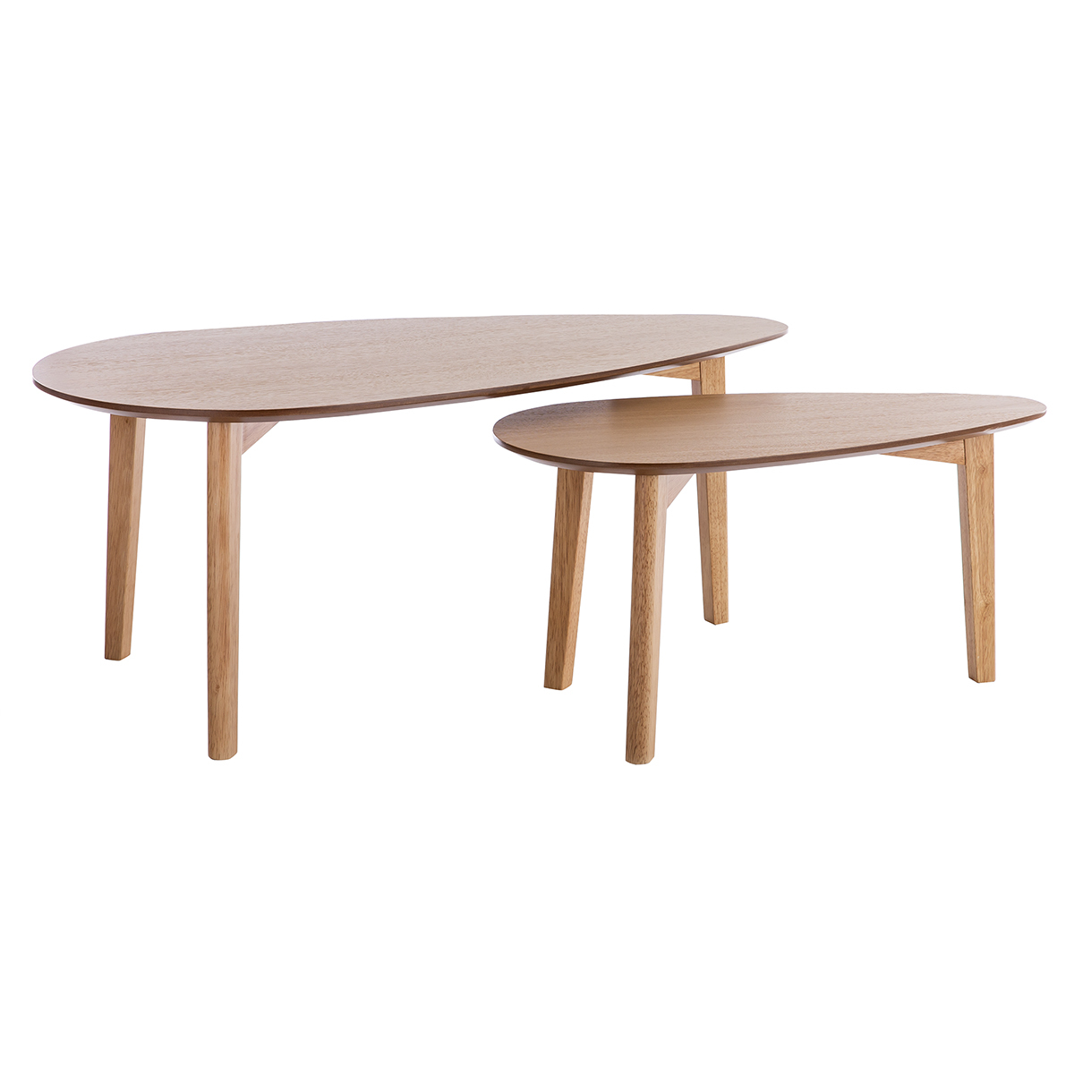 Tables basses scandinaves gigognes en bois (lot de 2) ARTIK, MILIBOO