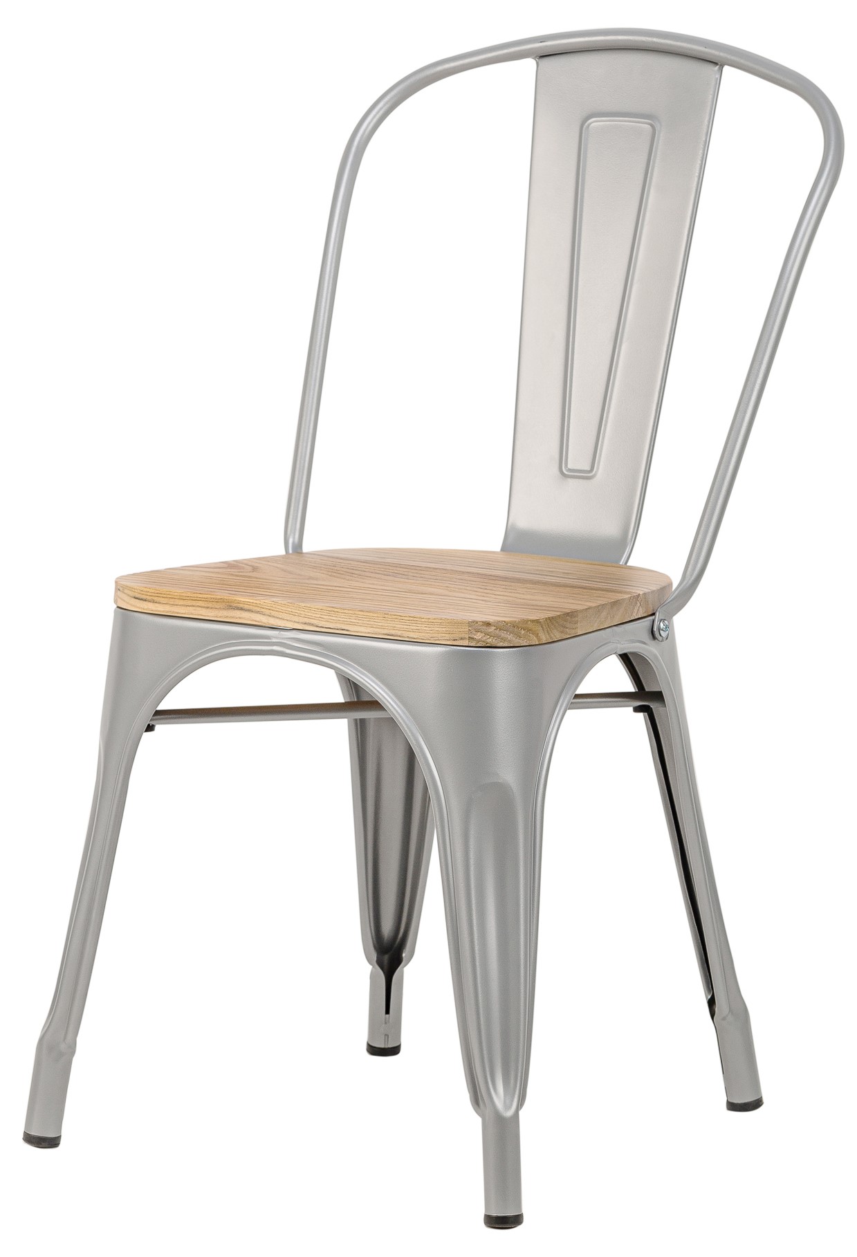 Lot de 4 chaises en métal et bois, NASH, NORDLYS