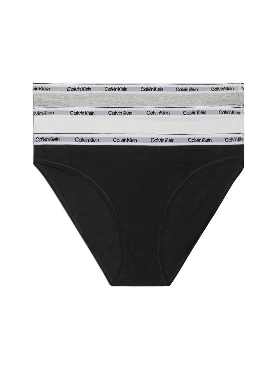 Pack of 3 Modern Logo Knickers in Cotton, CALVIN KLEIN UNDERWEAR