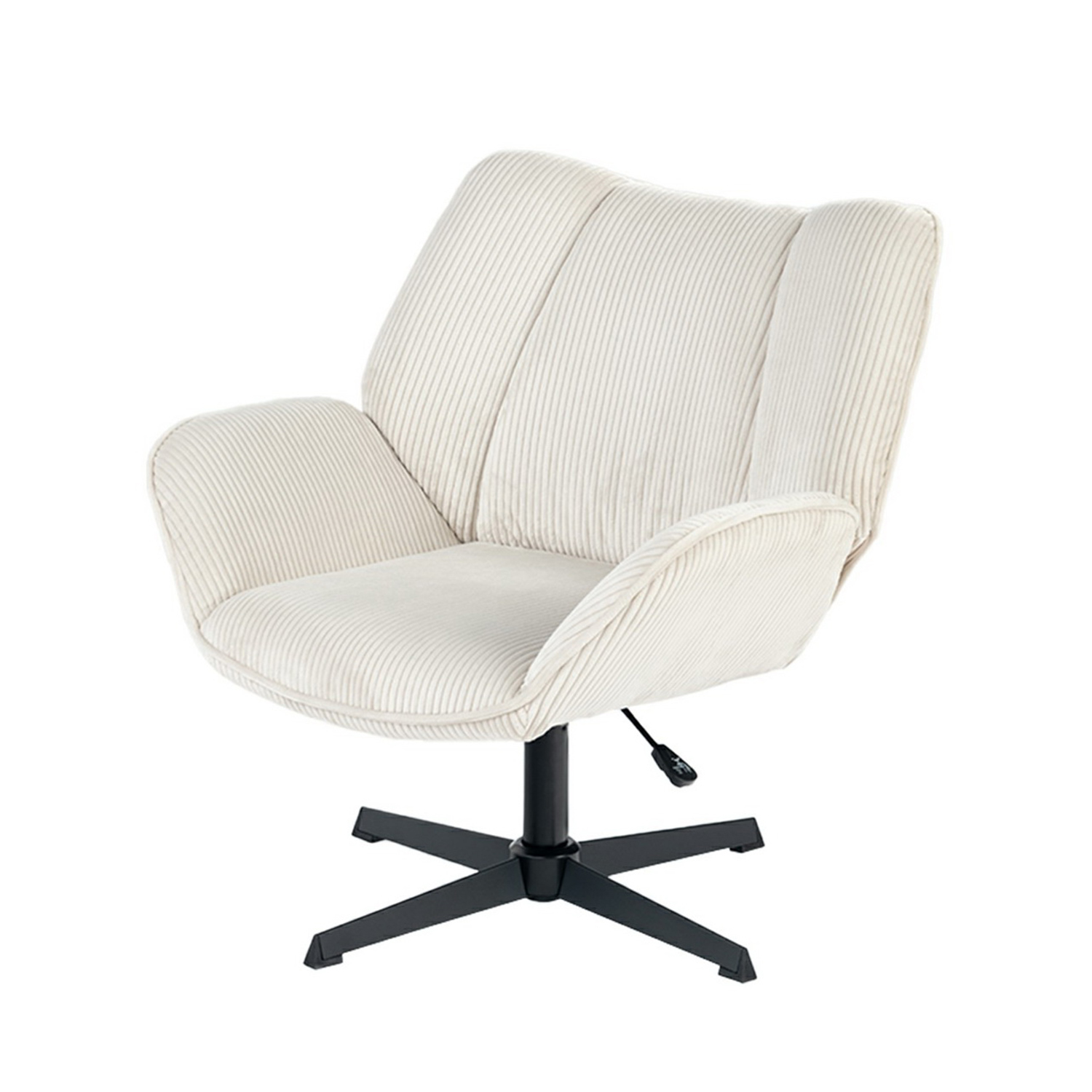 Chaise de bureau rotatif réglable en hauteur en velours côtelé, DUROTHILOFFICE, MEUBLES COSY