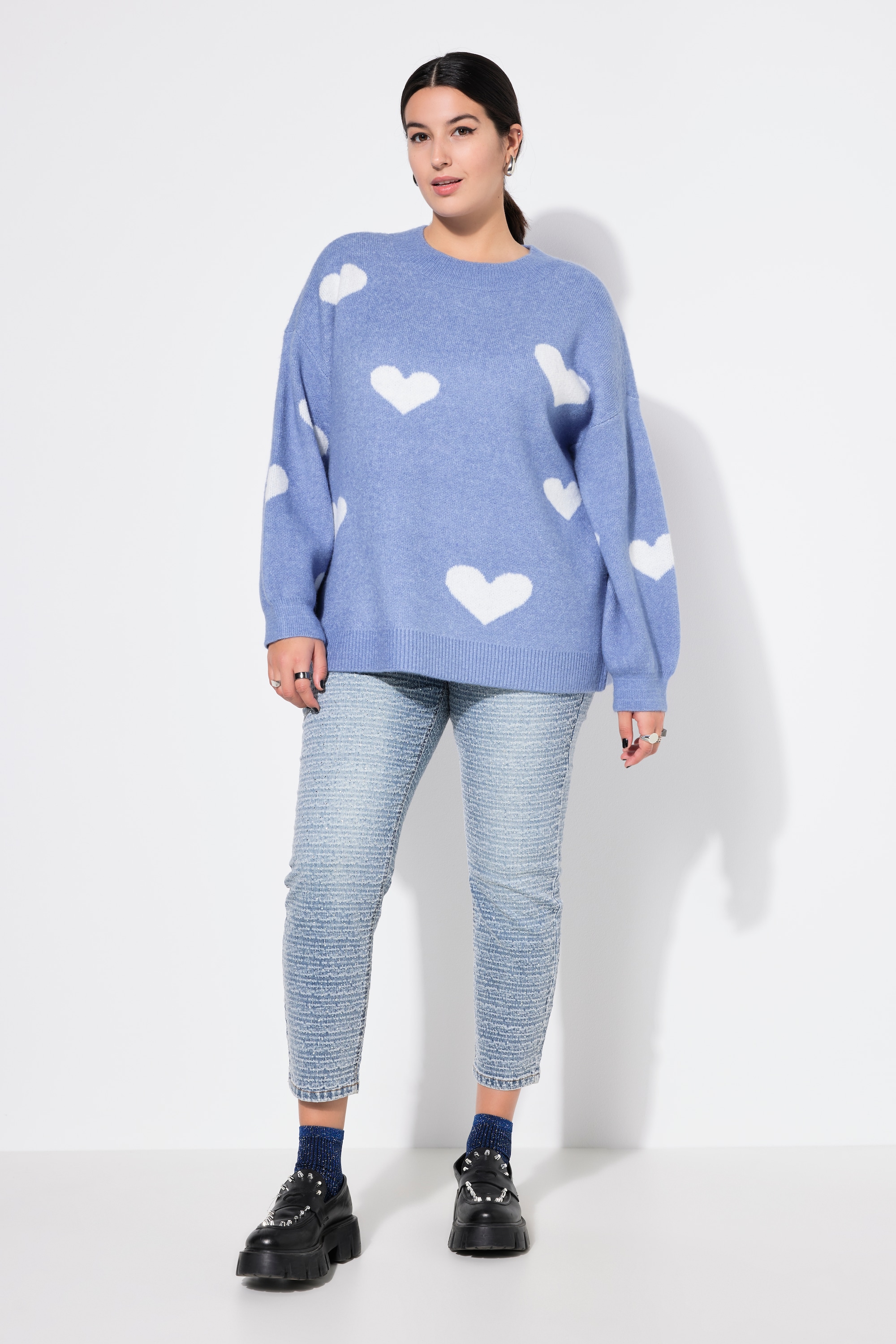 Jean Mom, texture scintillante, 5 poches, STUDIO UNTOLD